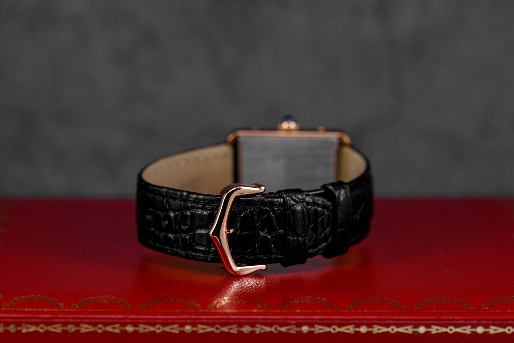 TANK SOLO S ROSEGOLD SILVER DIAL LEATHER STRAP (2018)