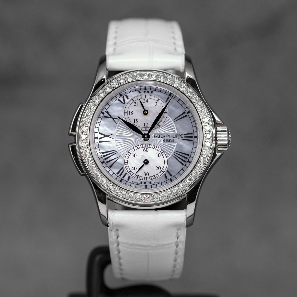 COMPLICATIONS 4934G WHITEGOLD TRAVEL TIME MOP DIAL DIAMOND BEZEL (2012)