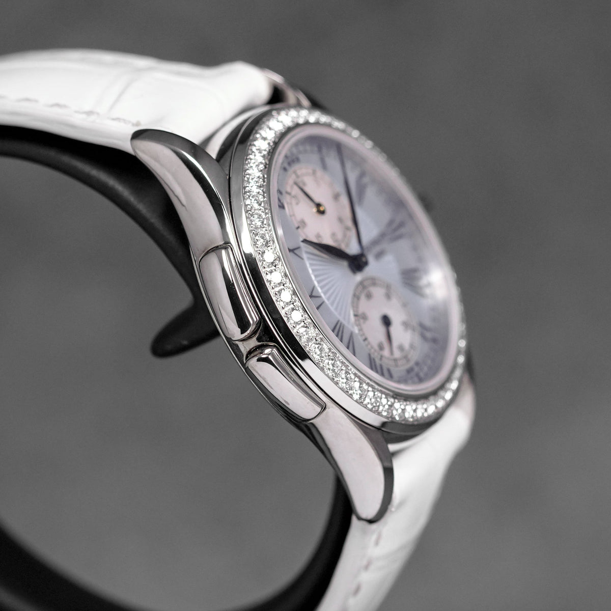 COMPLICATIONS 4934G WHITEGOLD TRAVEL TIME MOP DIAL DIAMOND BEZEL (2012)