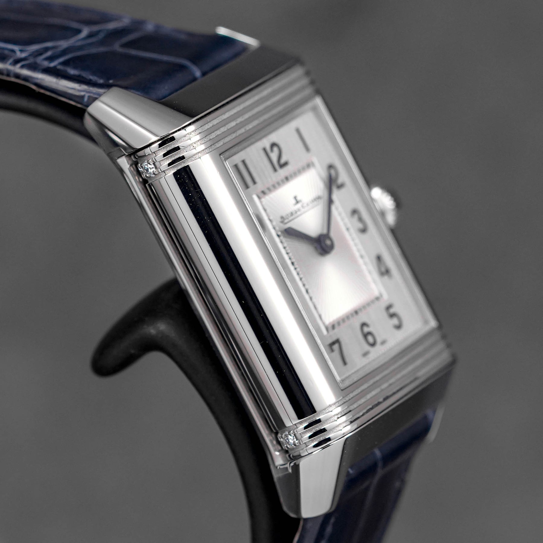 REVERSO CLASSIC DUETTO SILVER-BLACK DIAL LEATHER STRAP (2022)