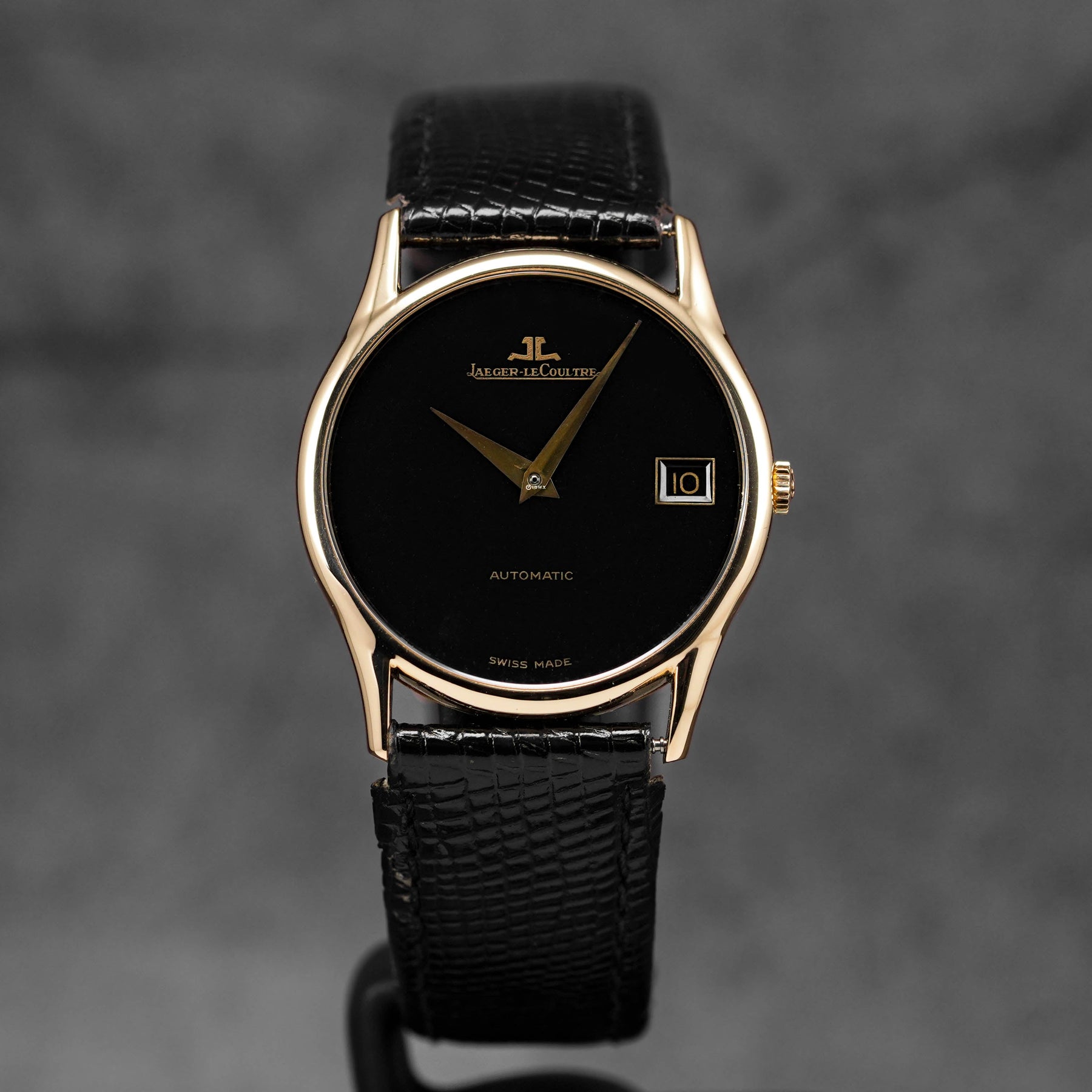 VINTAGE THIN YELLOWGOLD BLACK DIAL (WATCH ONLY)