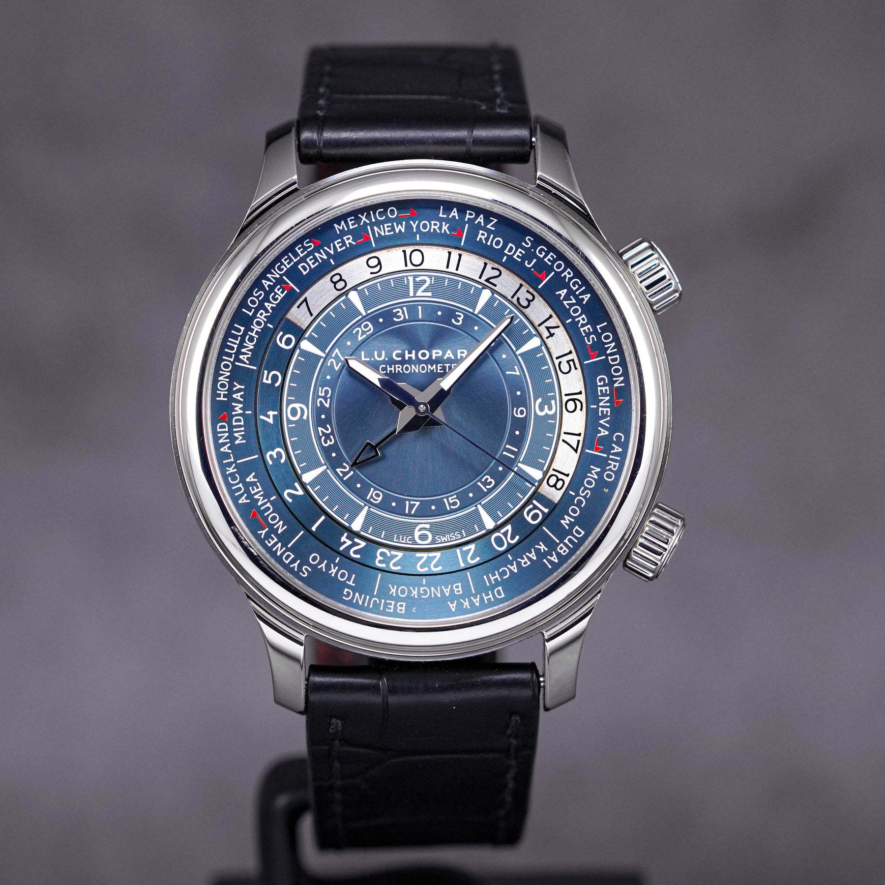 L.U.C TIME TRAVELER ONE PLATINUM BLUE (2022)