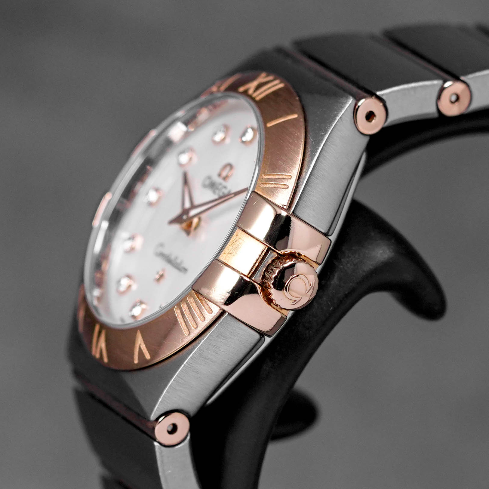 CONSTELLATION 27MM TWOTONE ROSEGOLD MOP DIAMOND DIAL (2019)