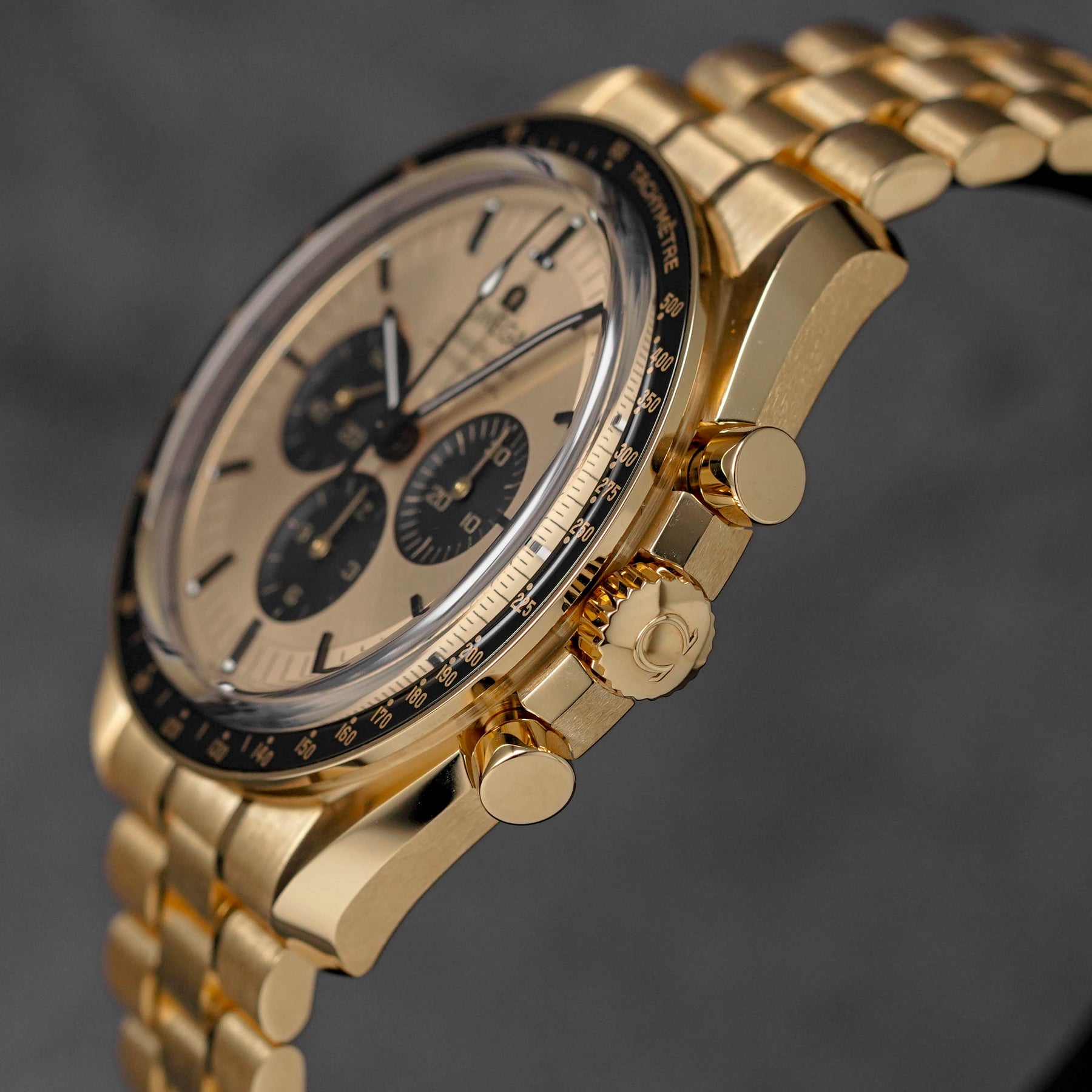 Harga Omega Speedmaster Moonwatch Monnshine Gold