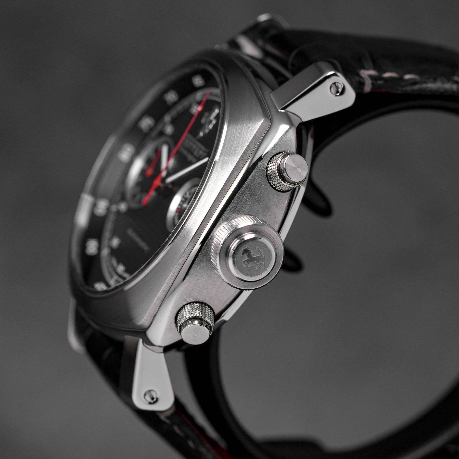 FERRARI GRANTURISMO CHRONOGRAPH STEEL BLACK DIAL FER 004 LIMITED EDITION (2010)