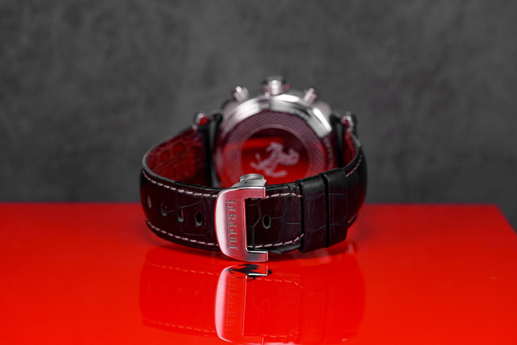 FERRARI GRANTURISMO CHRONOGRAPH STEEL BLACK DIAL FER 004 LIMITED EDITION (2010)