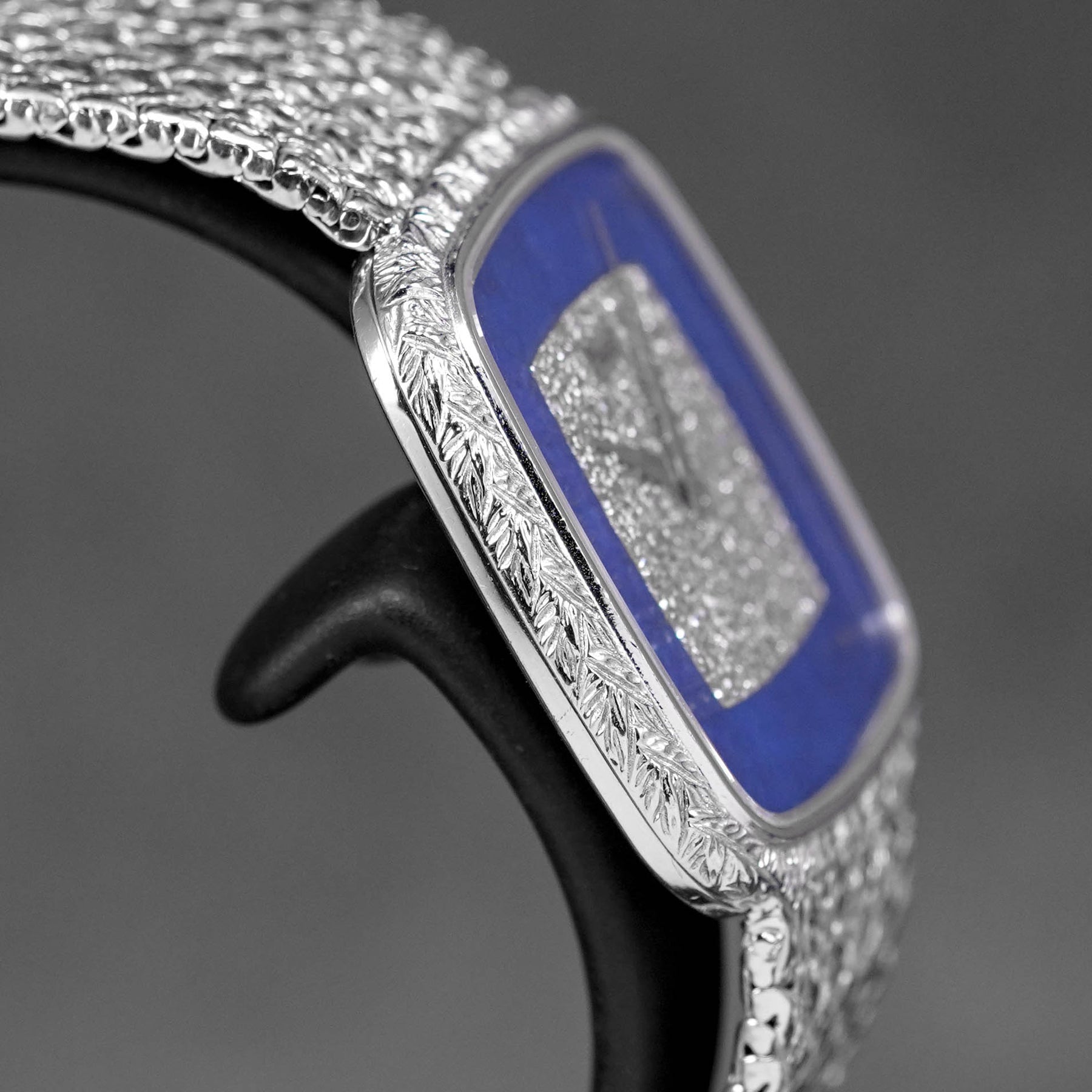 VINTAGE WHITEGOLD BLUE ONYX PAVE DIAMOND DIAL (WATCH ONLY)