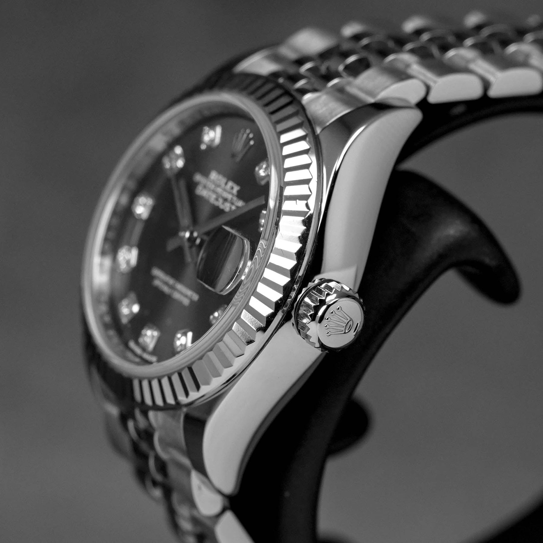 DATEJUST 28MM RHODIUM DIAMOND DIAL (2019)