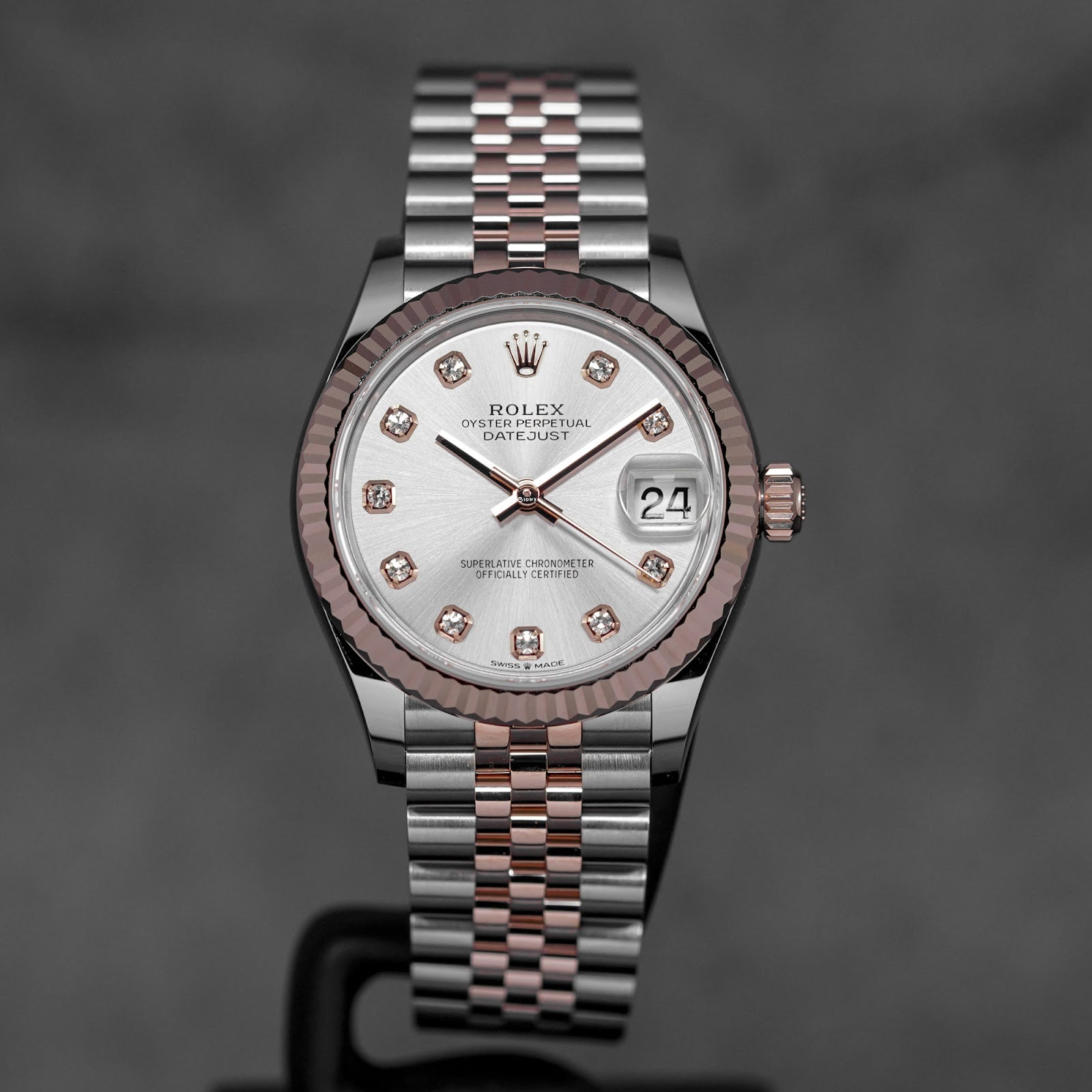 DATEJUST 31MM TWOTONE ROSEGOLD SILVER DIAMOND DIAL (2026)