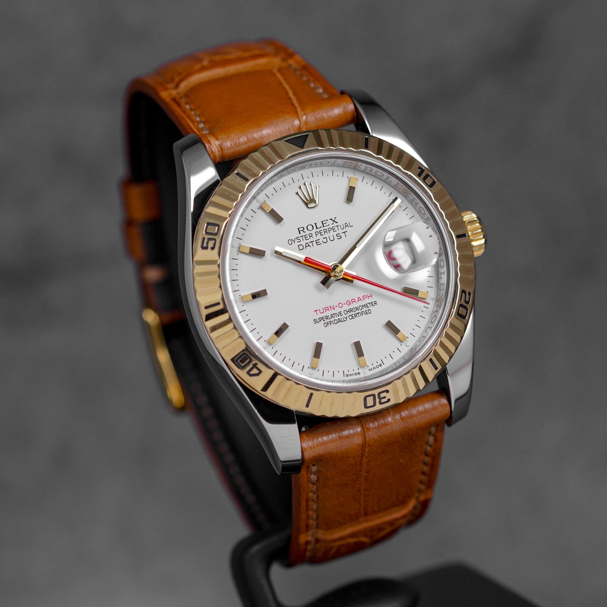 DATEJUST 36MM TWOTONE YELLOWGOLD TURN-O-GRAPH WHITE DIAL (2008)
