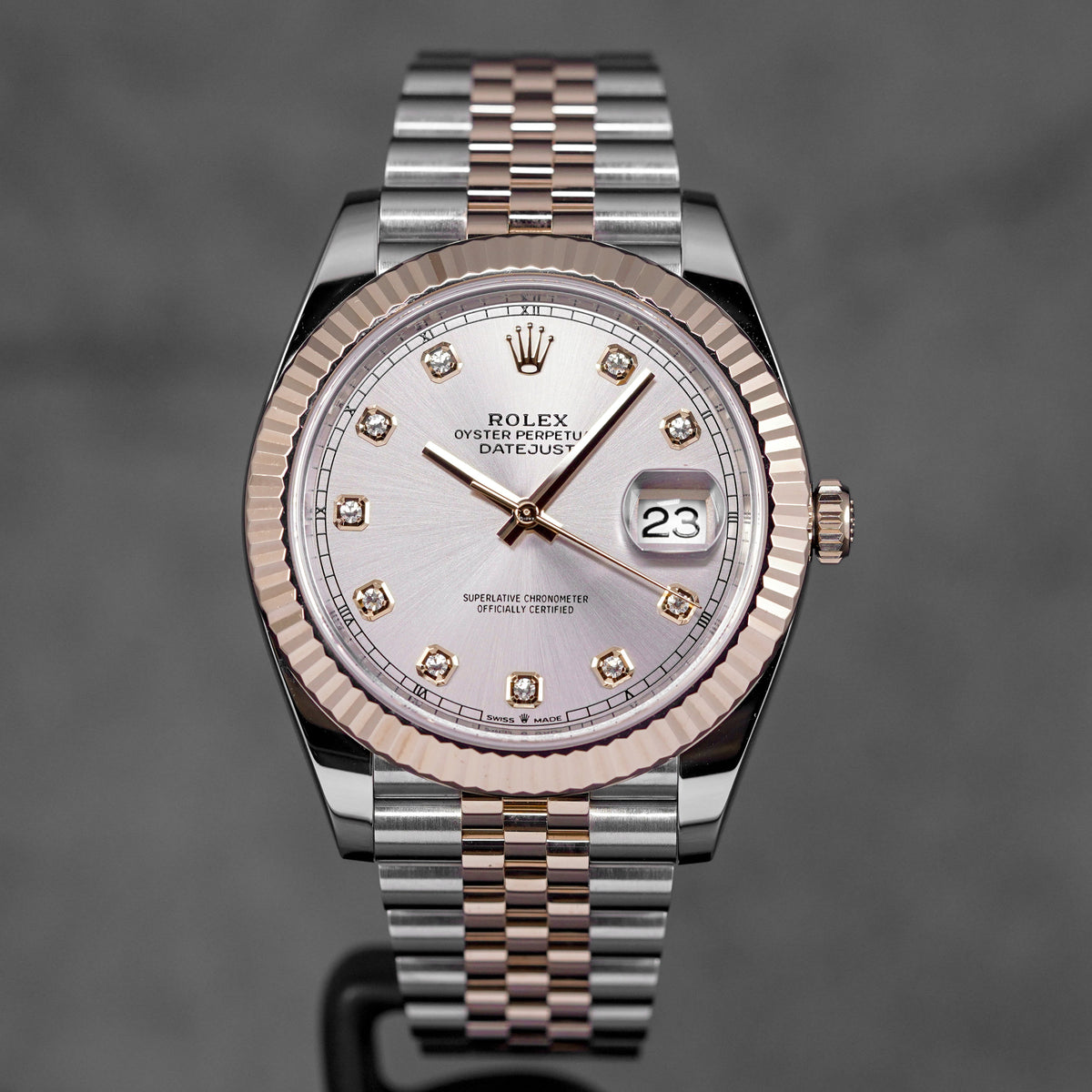 DATEJUST 41MM TWOTONE ROSEGOLD PINK SUNDUST DIAMOND DIAL (2023)