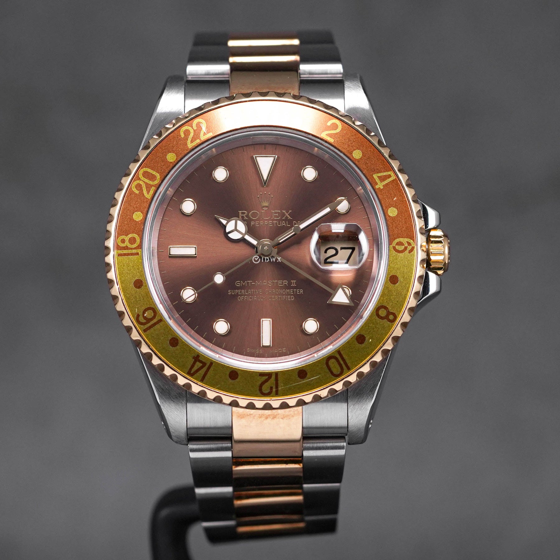 GMT MASTER-II 16713 TWOTONE YELLOWGOLD ROOTBEER 'TIGER EYE' Y SERIES (WATCH ONLY - CIRCA 2001)