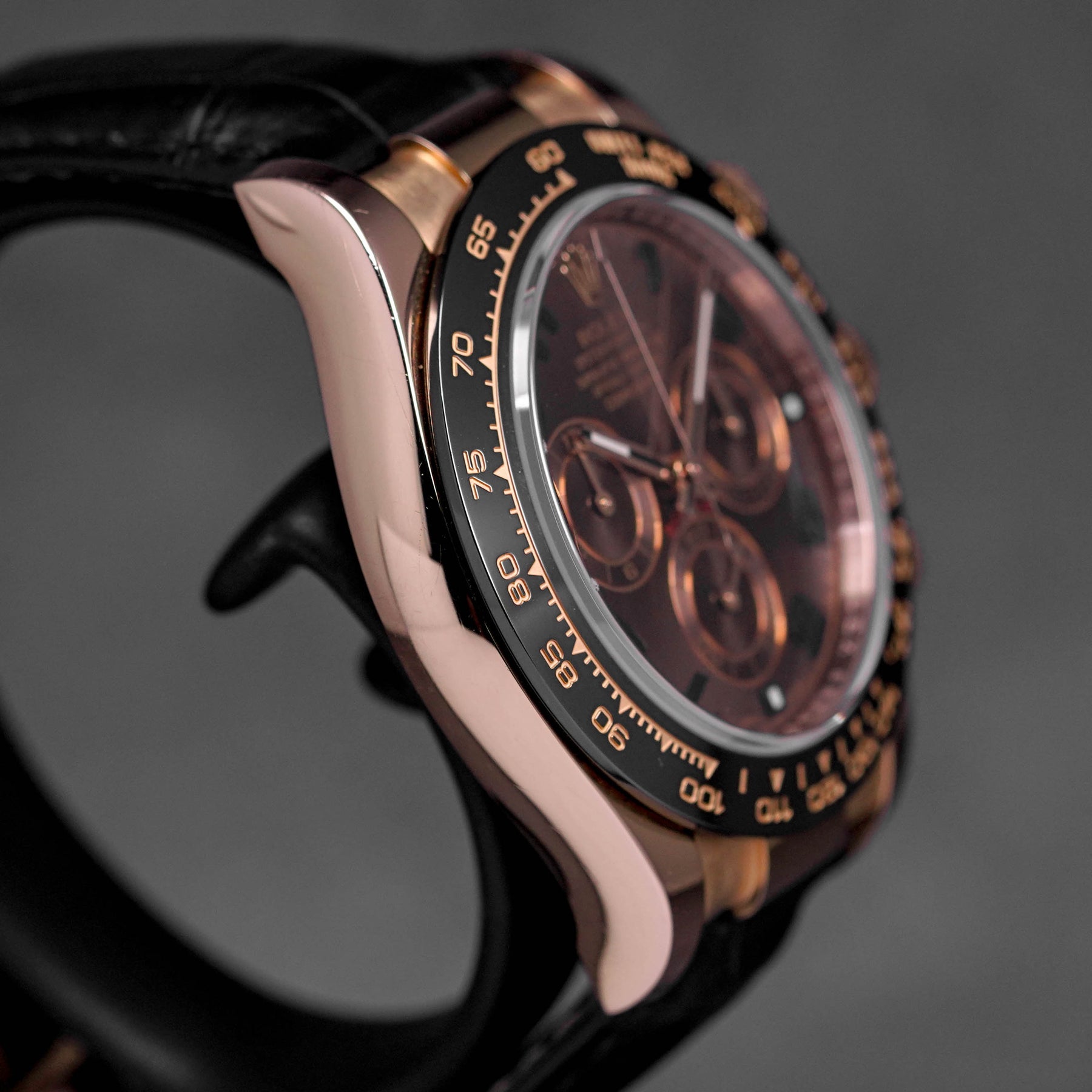 DAYTONA ROSEGOLD CHOCO ARABIC DIAL WITH ALLIGATOR LEATHER STRAP (2014)