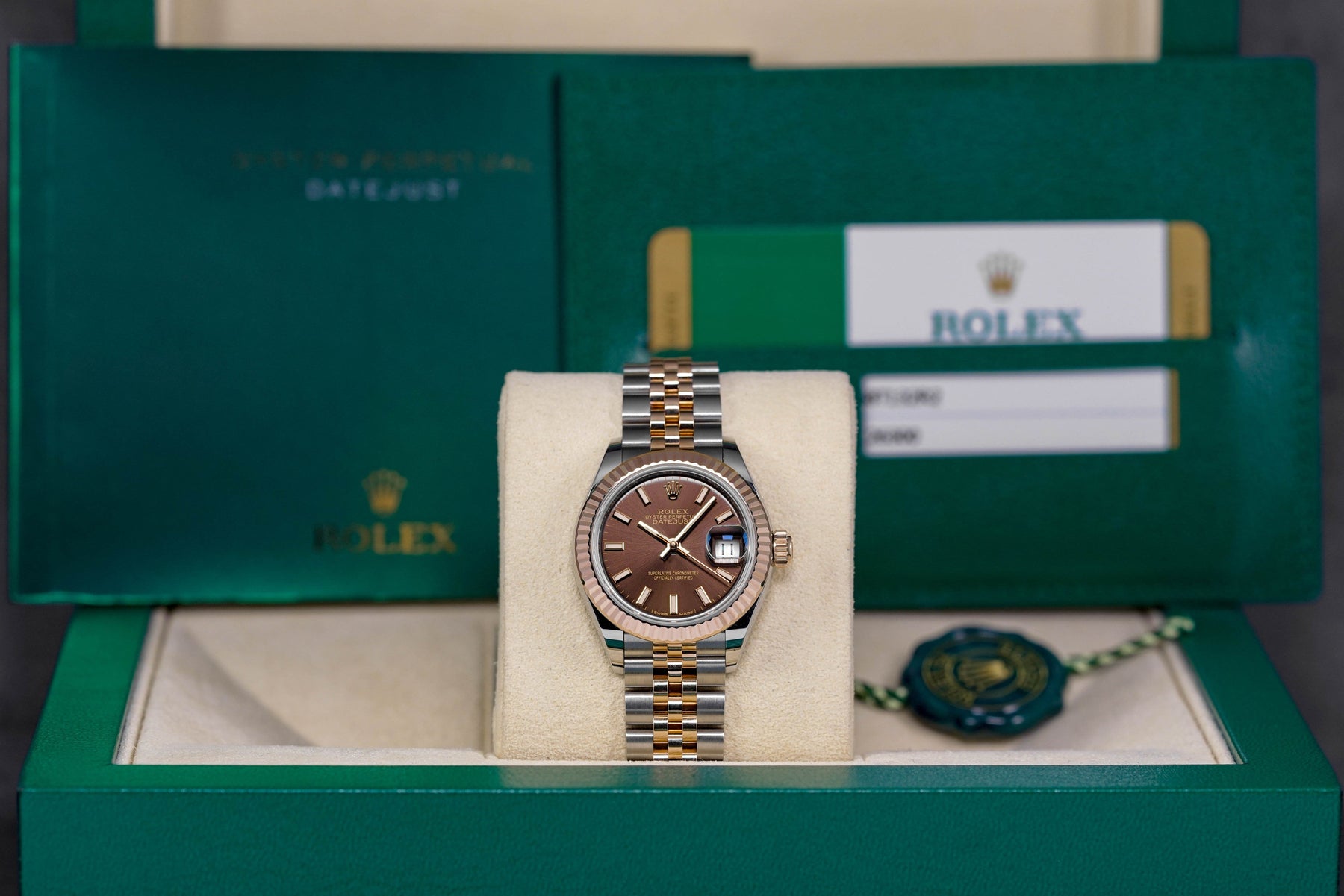 DATEJUST 28MM TWOTONE ROSEGOLD CHOCO DIAL (2019)