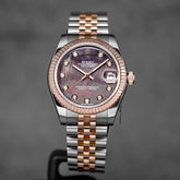 DATEJUST 31MM TWOTONE ROSEGOLD DARK MOP DIAMOND DIAL (2015)