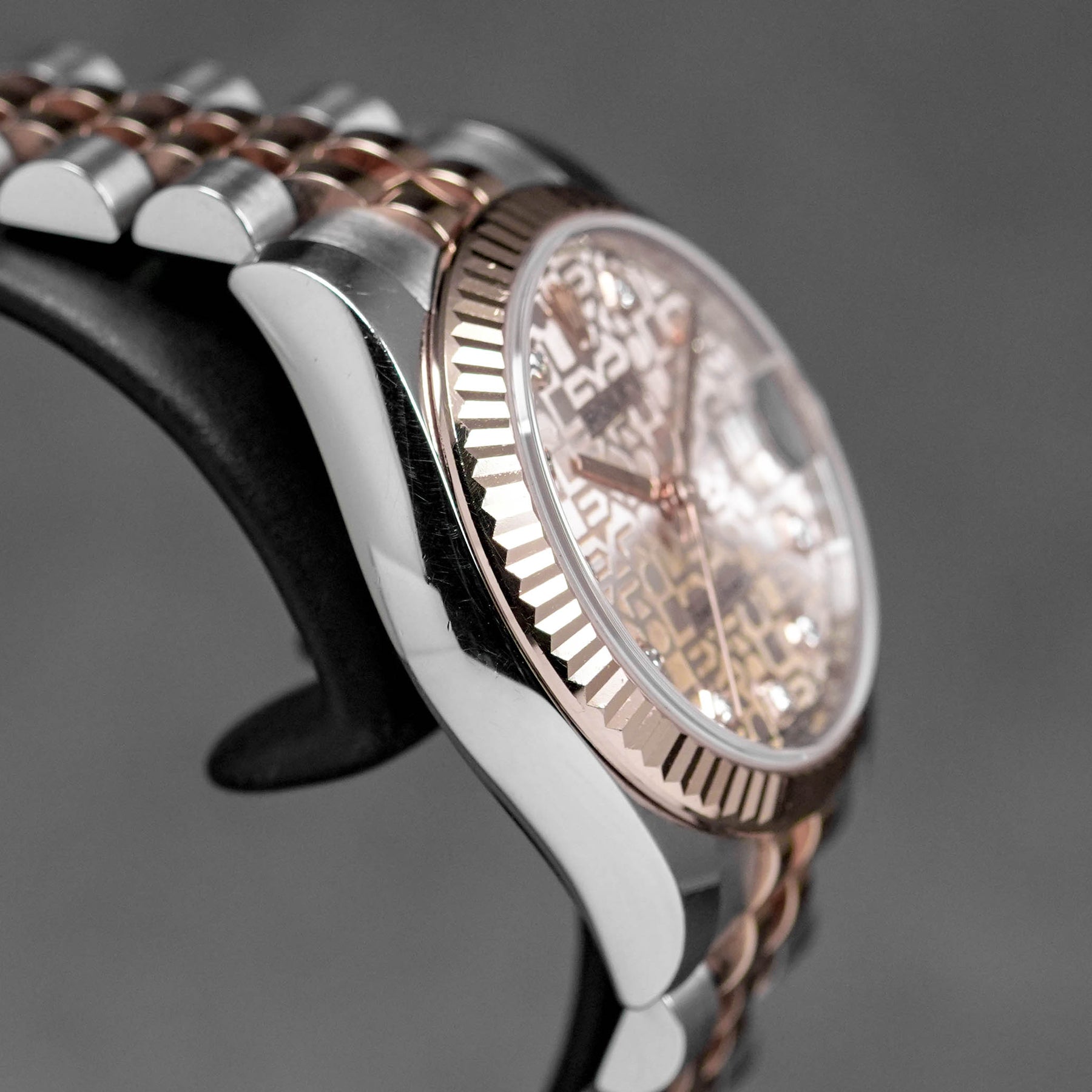 DATEJUST 31MM TWOTONE ROSEGOLD PINK COMPUTERIZED DIAMOND DIAL (2019)