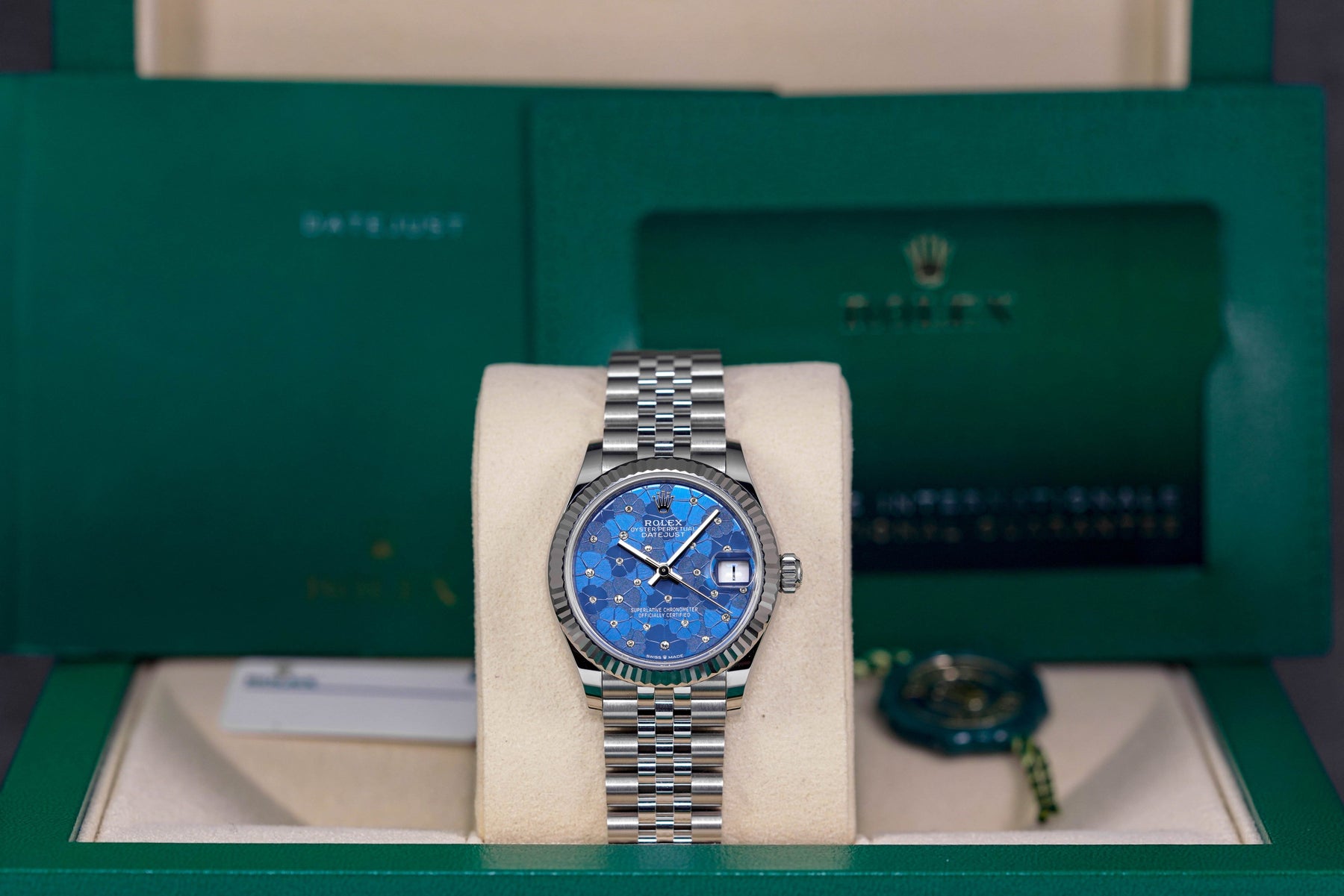 Harga Rolex Datejust 31mm Blue Floral Diamond Indonesia