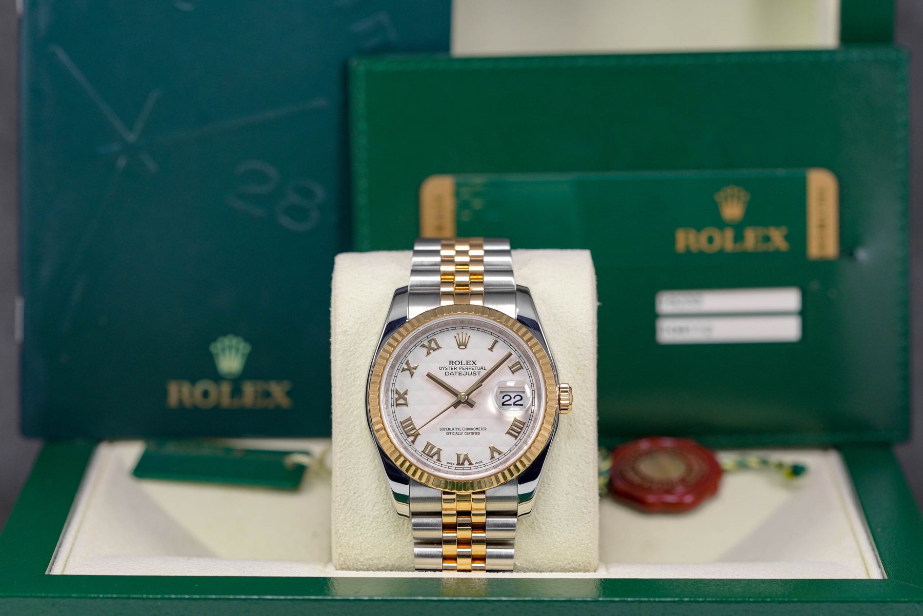 Harga Rolex Datejust 36mm Ivory Pyramid Roman