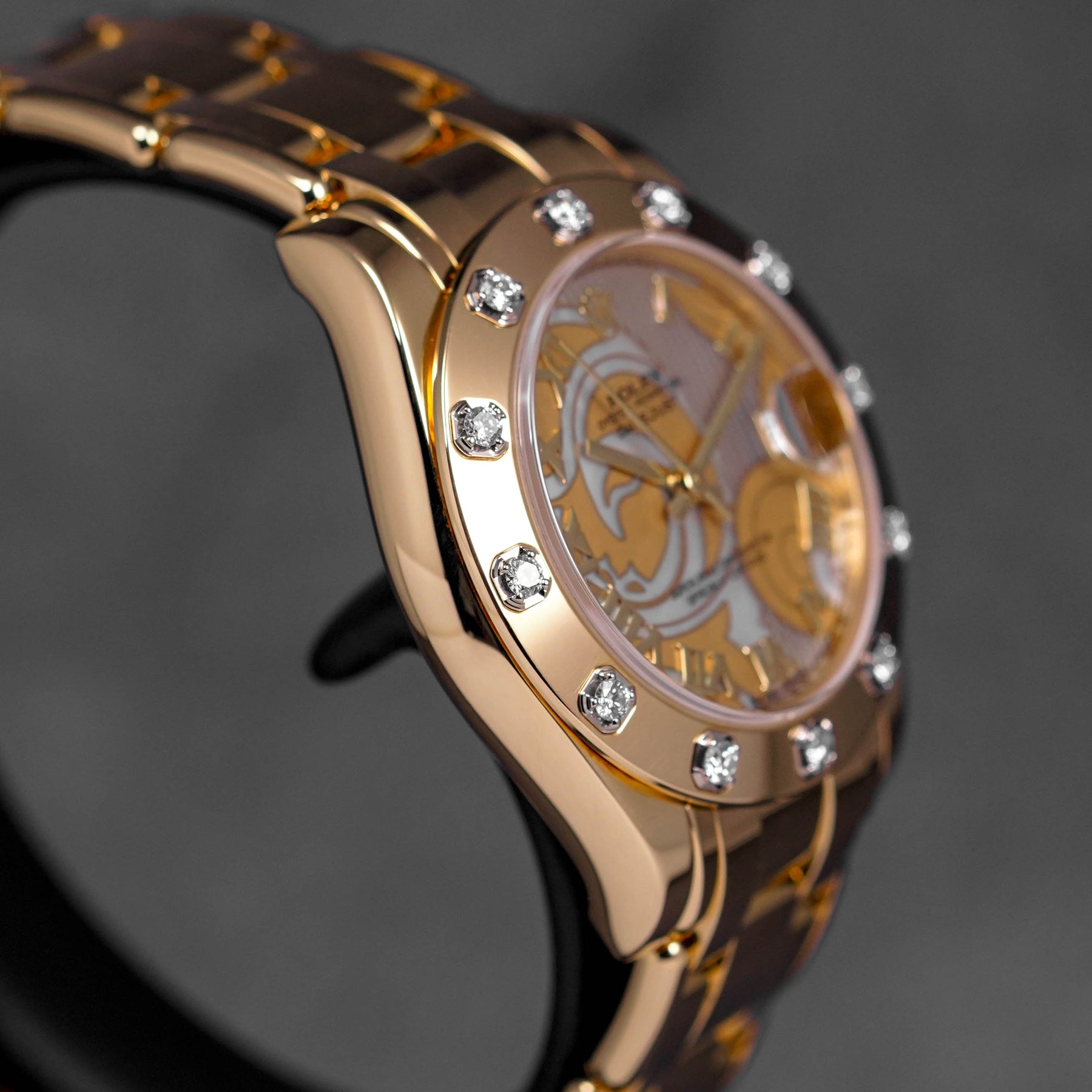 DATEJUST PEARLMASTER 34MM YELLOWGOLD 'DUST DREAM' MOP DIAMOND DIAL (WATCH ONLY)