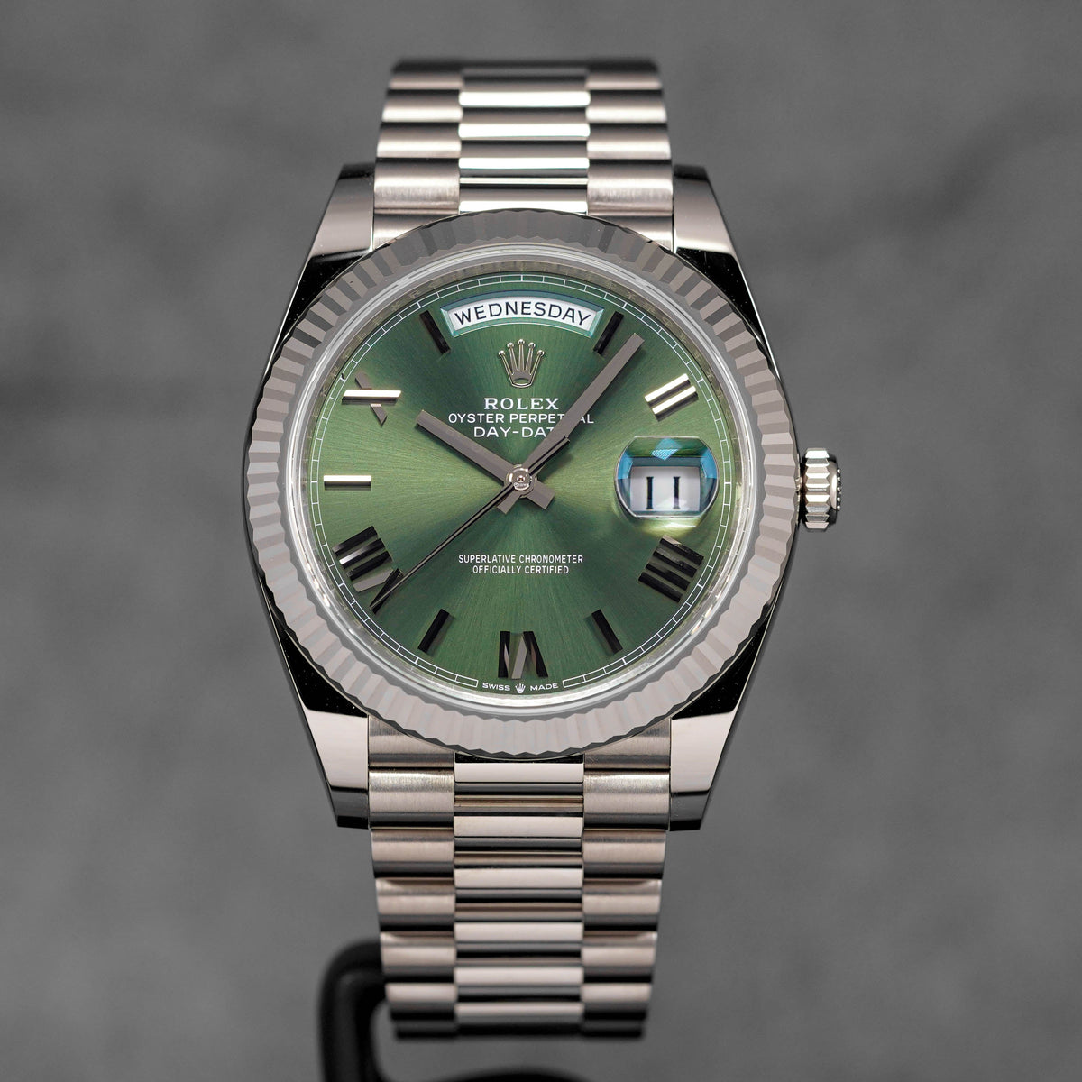Harga Rolex Daydate 40 Whitegold Olive Green Indonesia