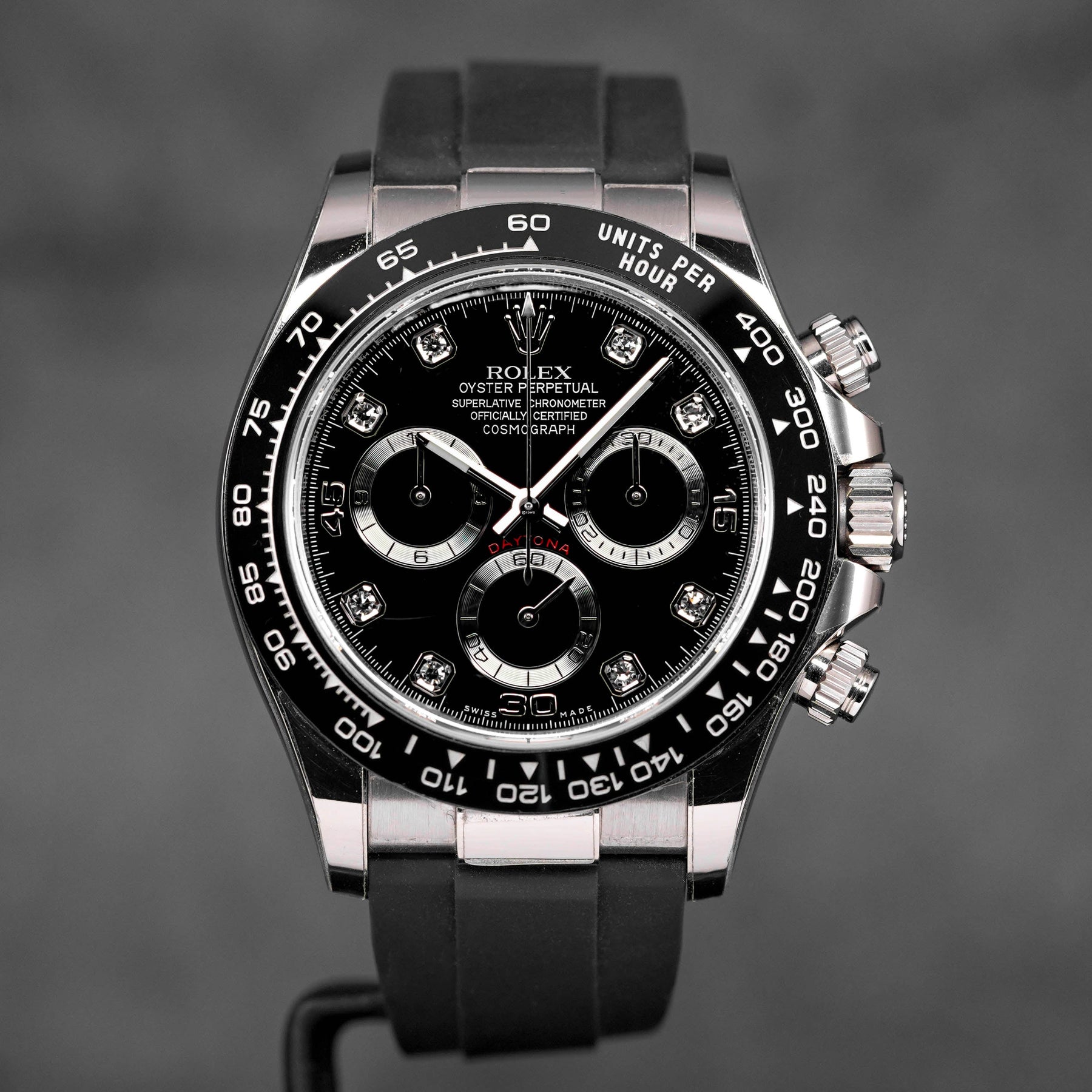 DAYTONA OYSTERFLEX WHITEGOLD BLACK DIAMOND DIAL (2020)