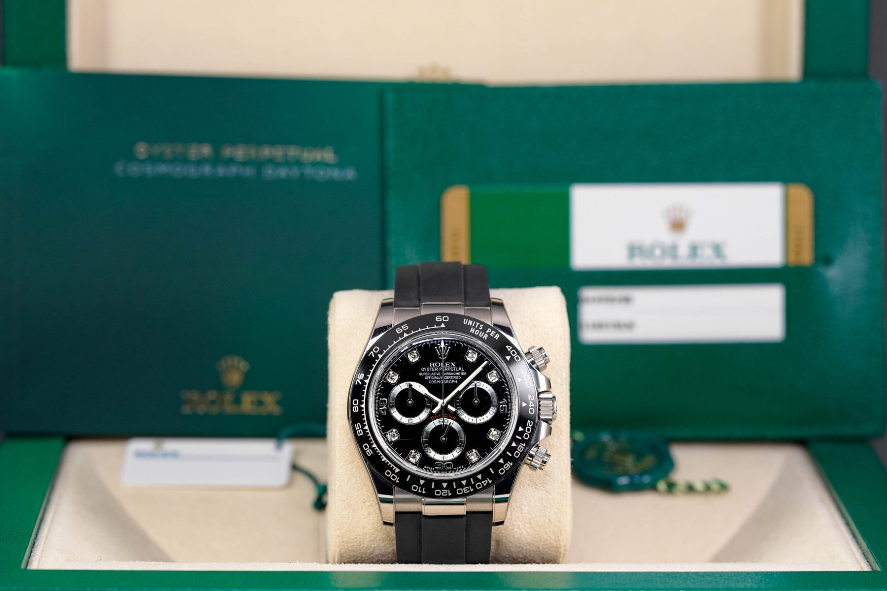 DAYTONA OYSTERFLEX WHITEGOLD BLACK DIAMOND DIAL (2020)