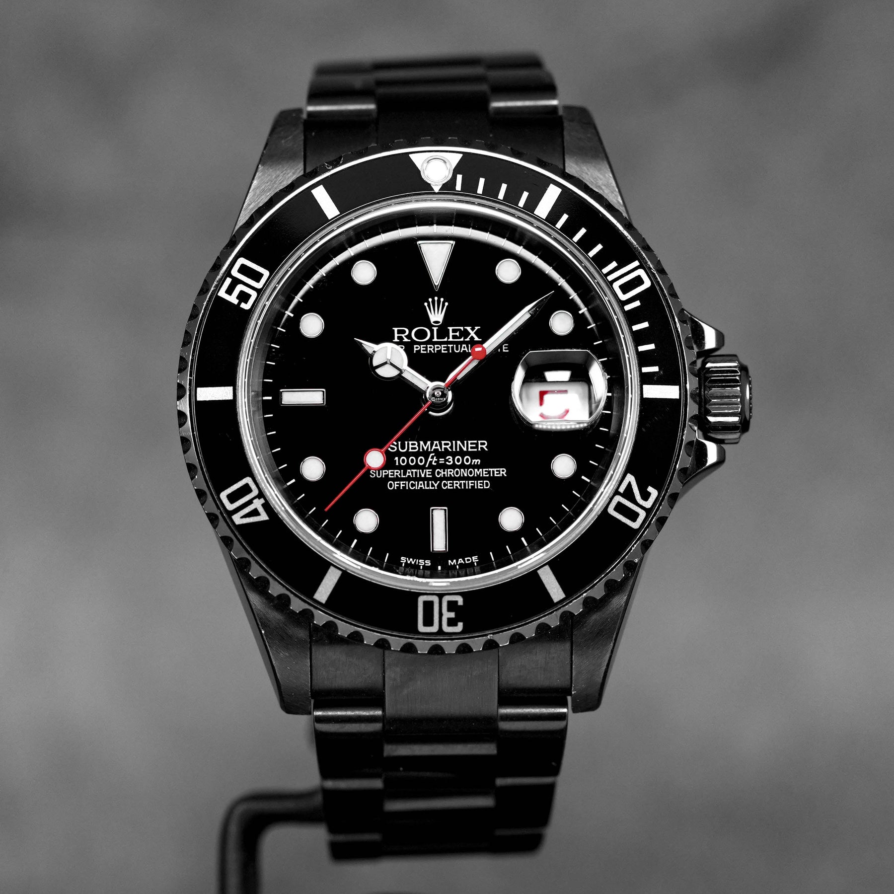 SUBMARINER DATE 40MM 16610 'F SERIES' CUSTOM BLACK PVD (WATCH ONLY)