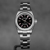 OYSTER PERPETUAL 26MM BLACK ARABIC PINK HOUR MARKERS DIAL (2011)