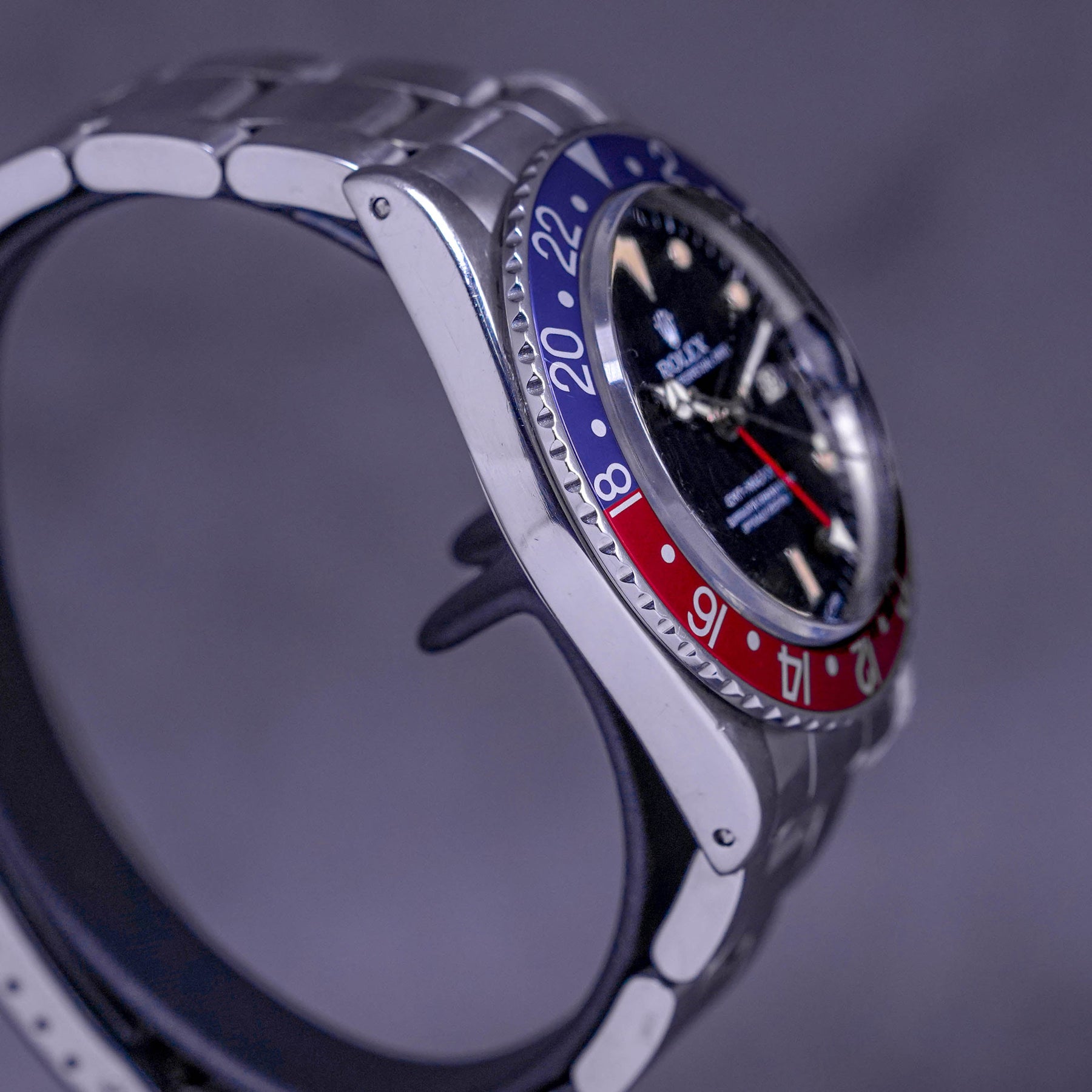 GMT MASTER-II PEPSI 16750 'SWISS T DIAL' (WATCH & BOX, CIRCA 1980)