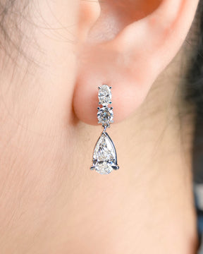 Round Oval Pear Earring
