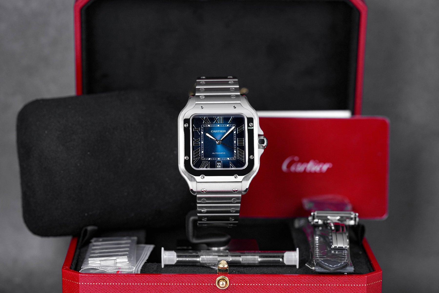 SANTOS DE CARTIER L BLUE DIAL (2022)