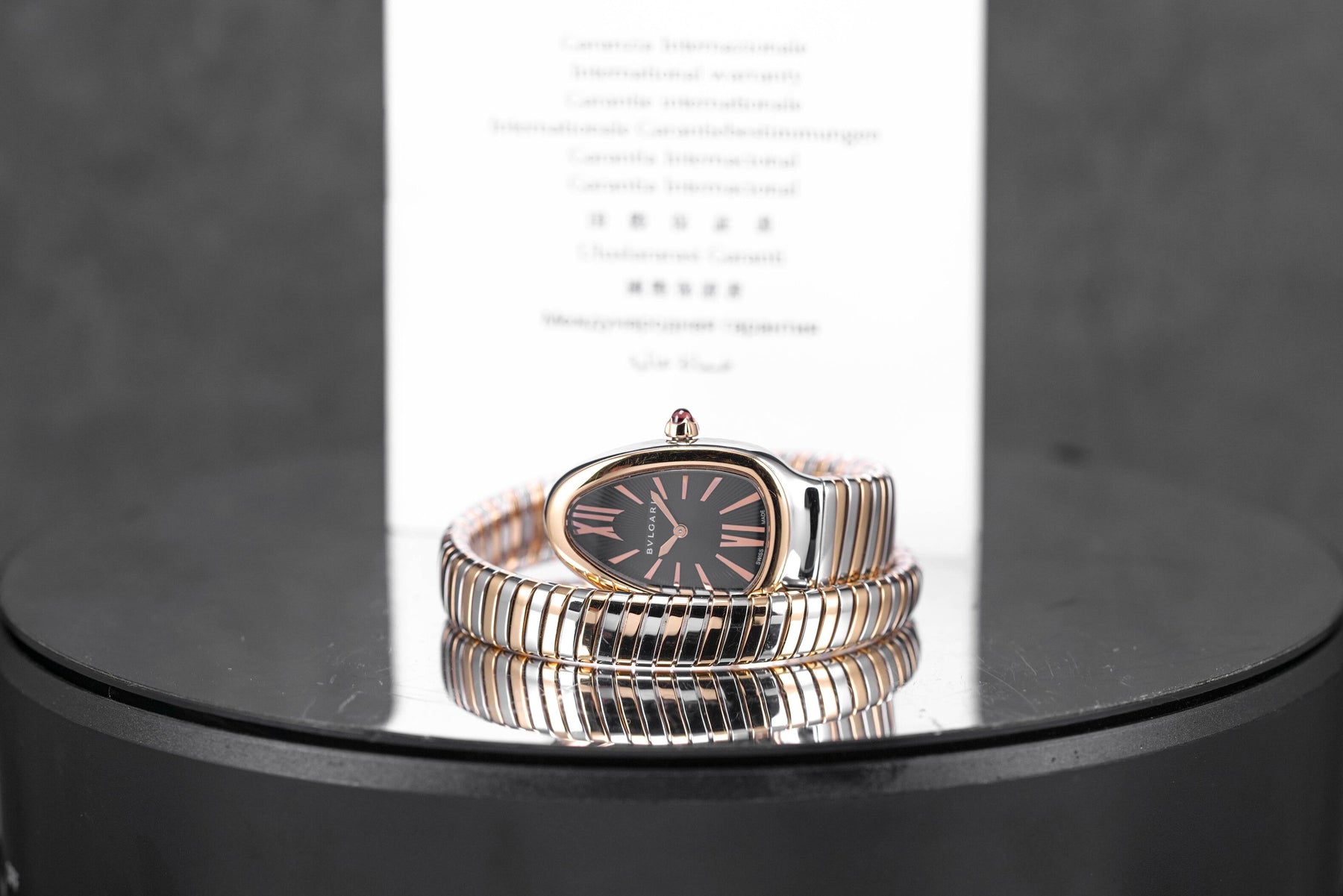 SERPENTI TUBOGAS TWOTONE ROSEGOLD BLACK DIAL (2014)