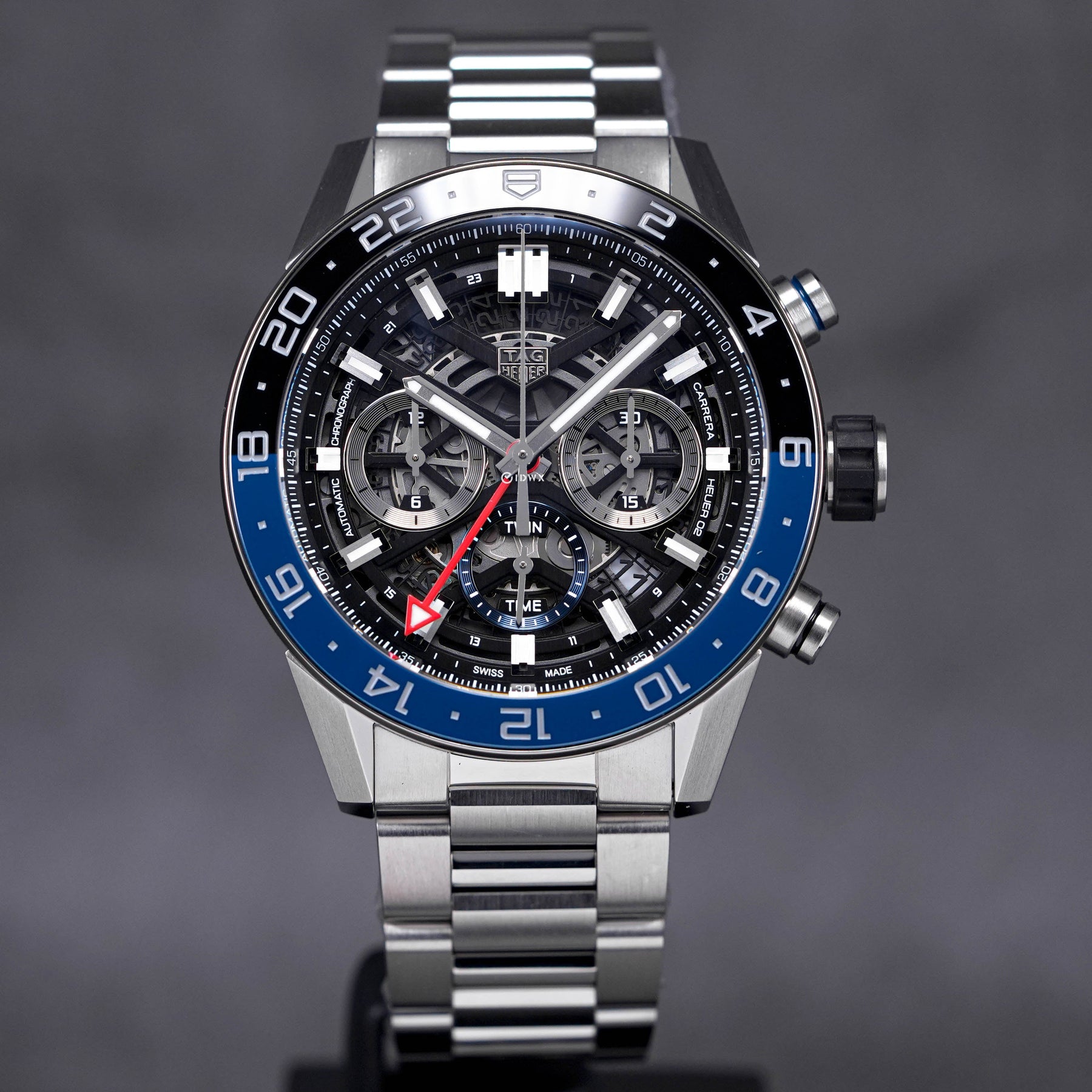 CARRERA HEUER 2 CHRONOGRAPH GMT 'BATMAN' SKELETON DIAL (2023)