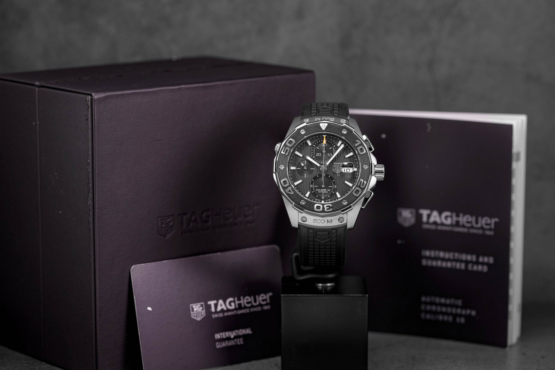 AQUARACER 500M CALIBRE 16 STEEL BLACK DIAL (2013)