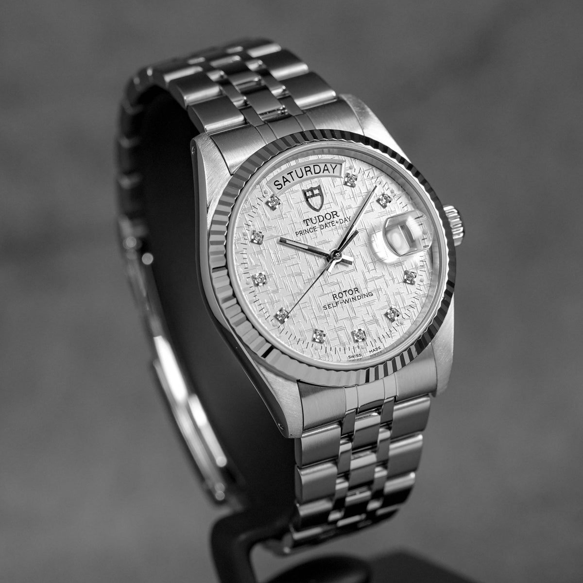 Harga Tudor Prince Date Day Silver Linen Diamond