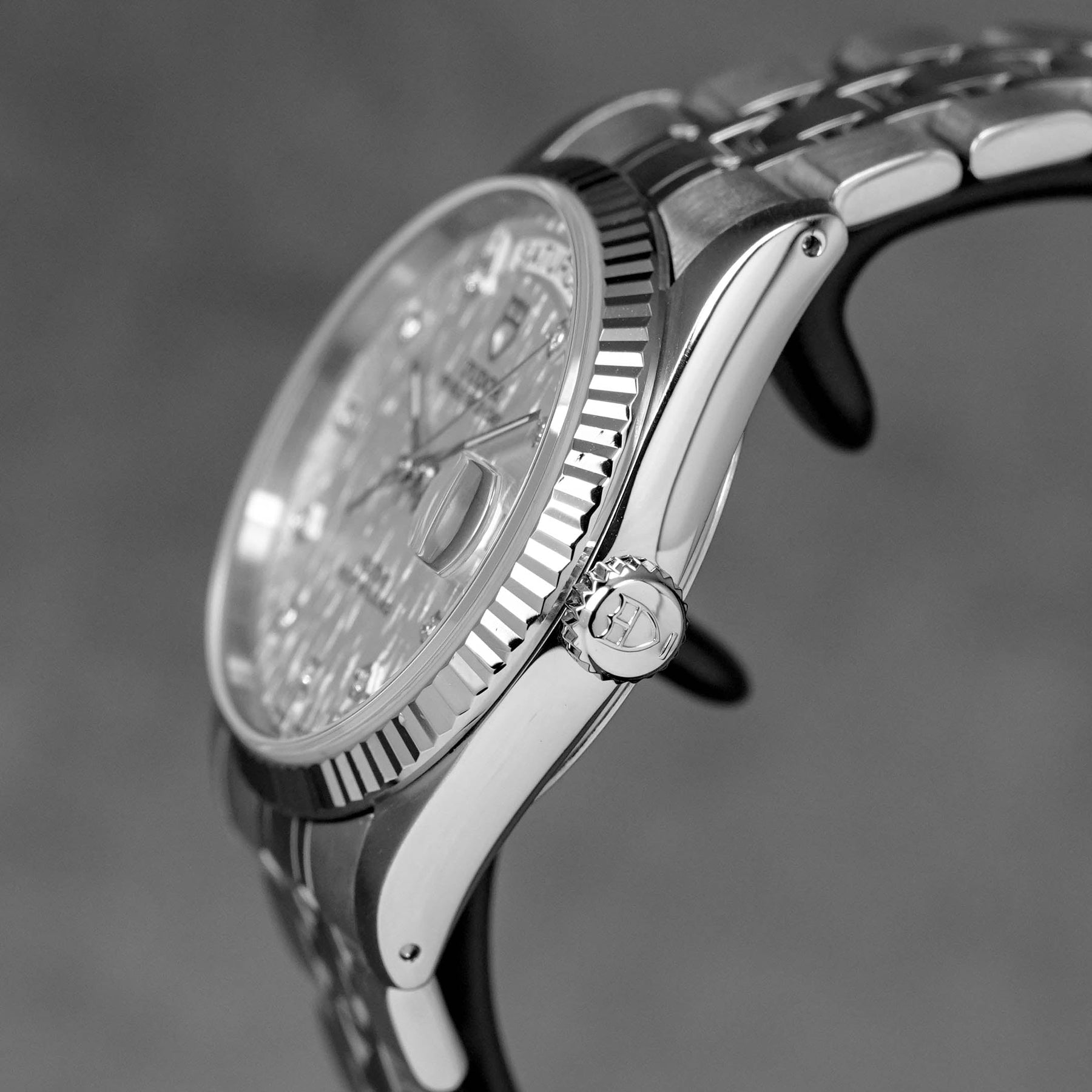 Harga Tudor Prince Date Day Silver Linen Diamond