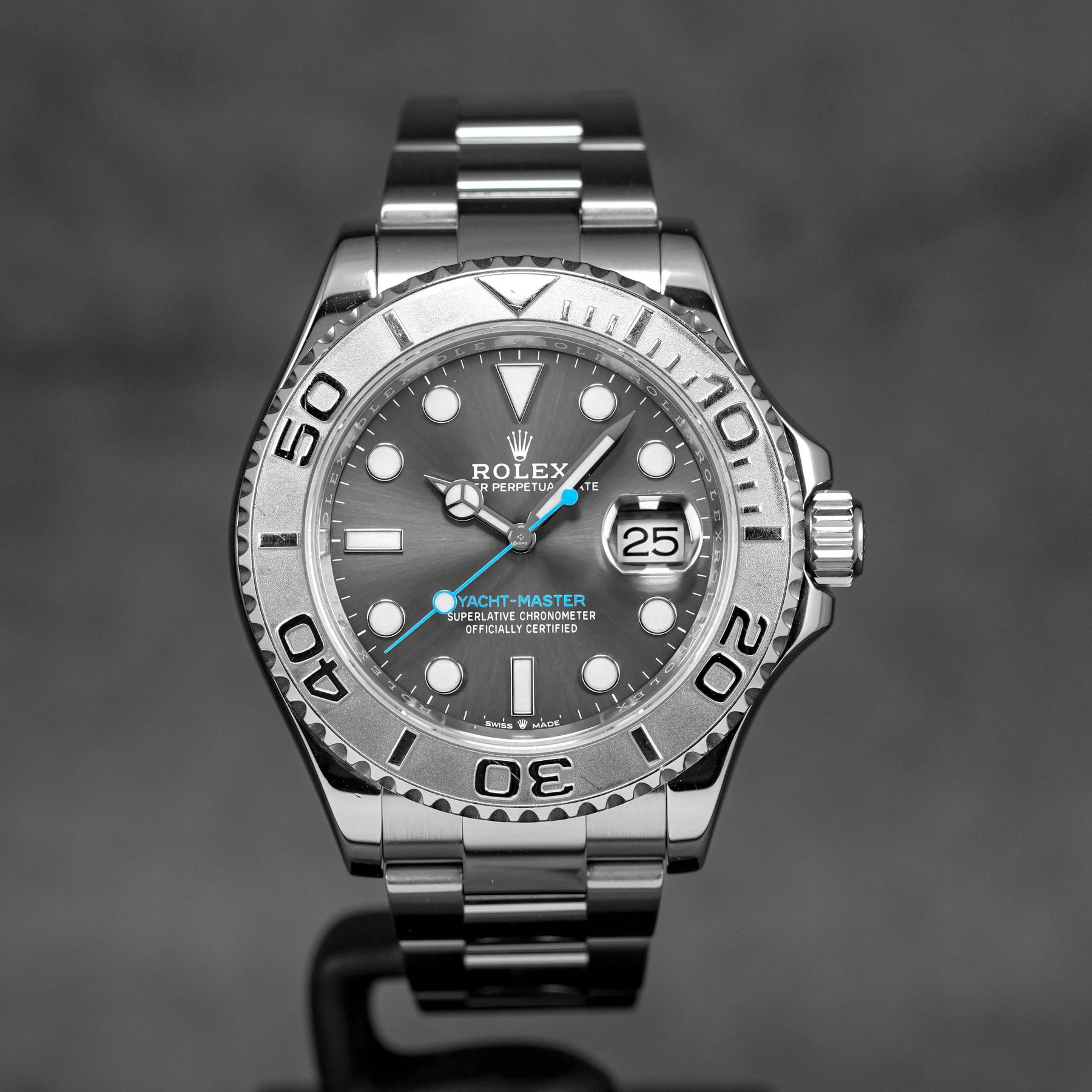 YACHT-MASTER 40MM RHODIUM DIAL PLATINUM BEZEL (2020)