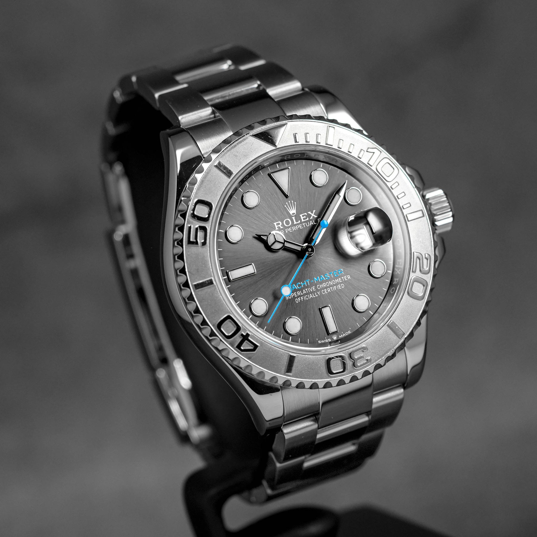 YACHT-MASTER 40MM RHODIUM DIAL PLATINUM BEZEL (2020)