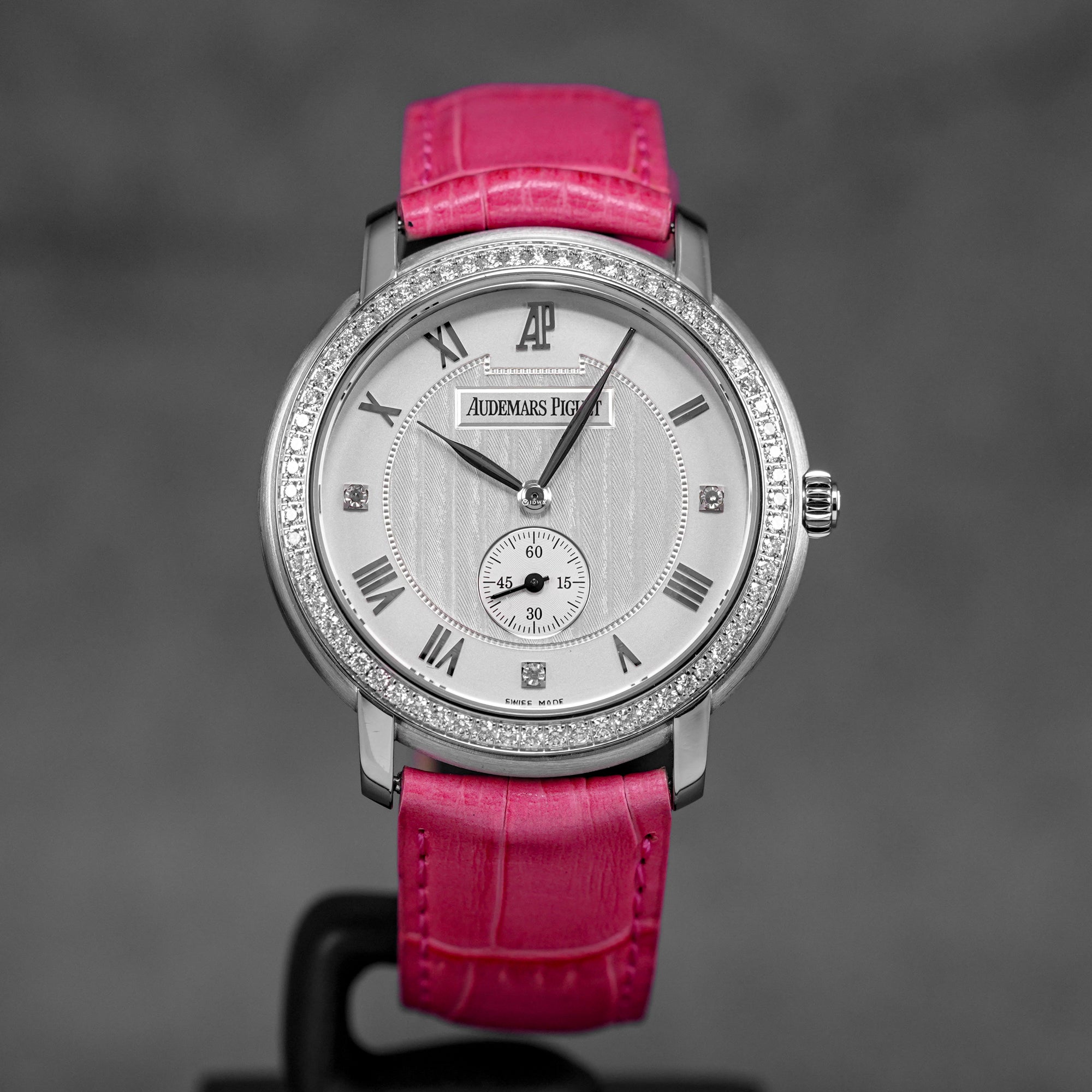 JULES AUDEMARS 36MM WHITEGOLD SMALL SECONDS SILVER DIAMOND DIAL DIAMOND BEZEL (WATCH ONLY)