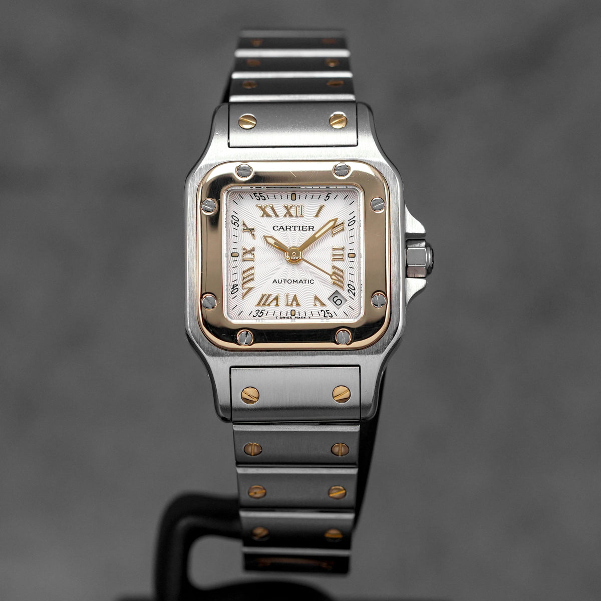 harga cartier santos galbee twotone silver roman