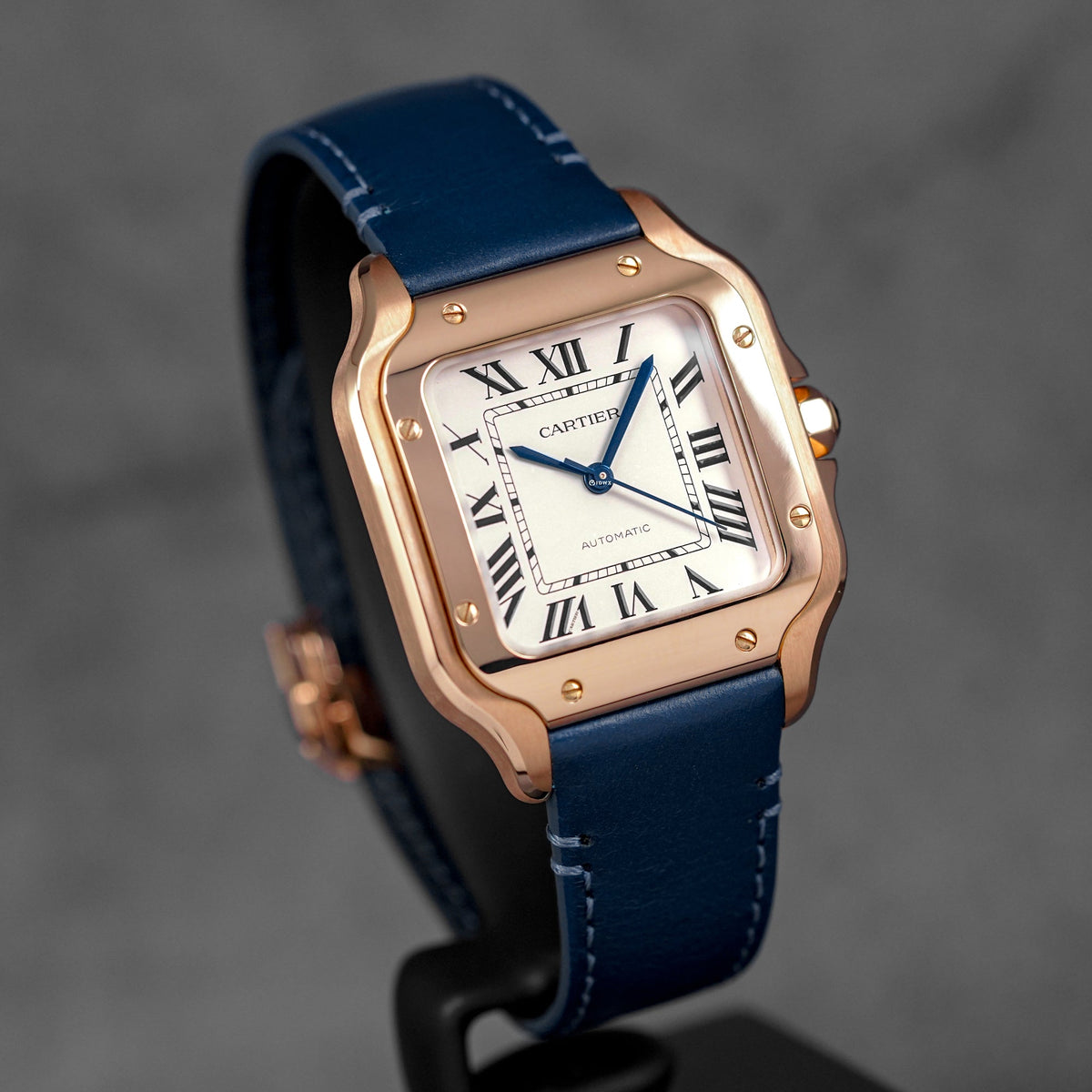 harga cartier santos m rosegold silver