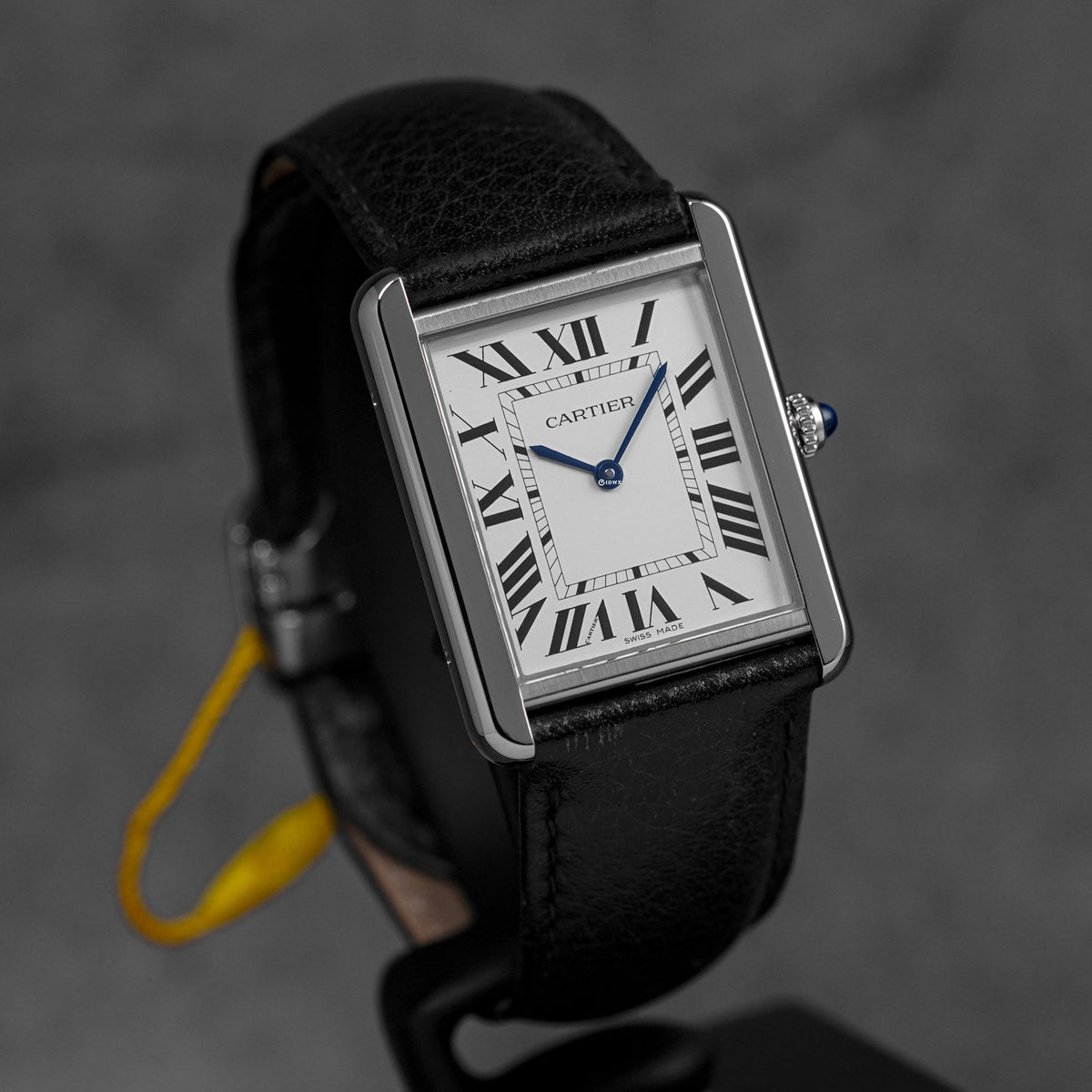 TANK SOLO S SILVER DIAL LEATHER STRAP (2018)