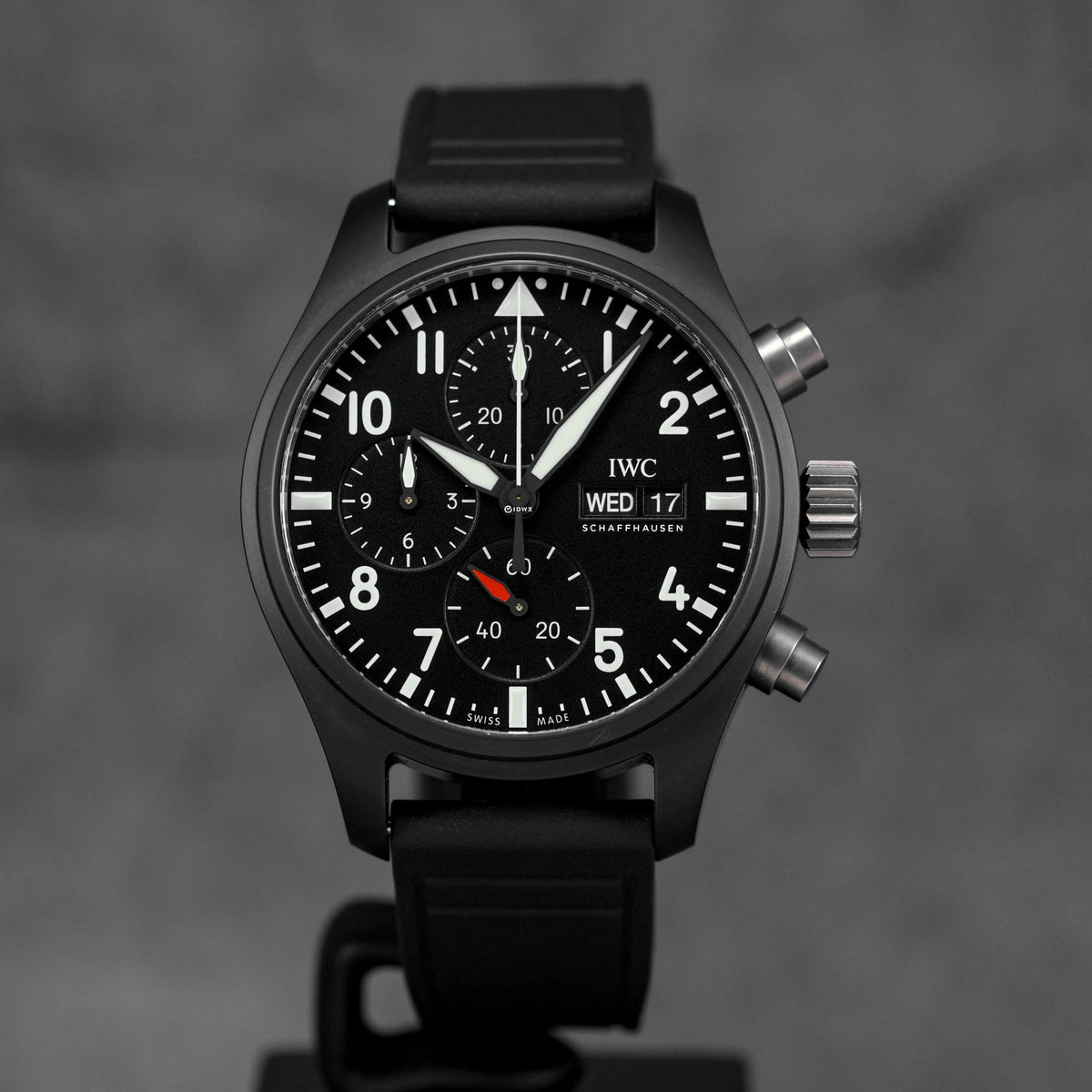 harga iwc pilot chronograph top gun black ceramic