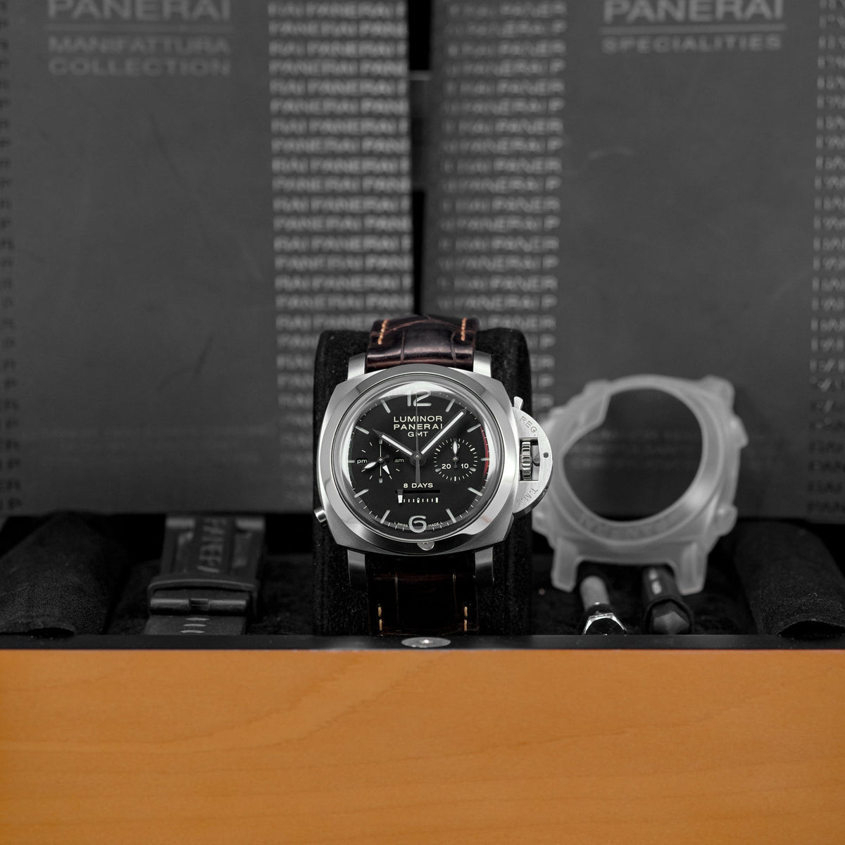 LUMINOR 1950 MONOPULSANTE 8 DAYS GMT 44MM BLACK DIAL PAM 275 (2012)