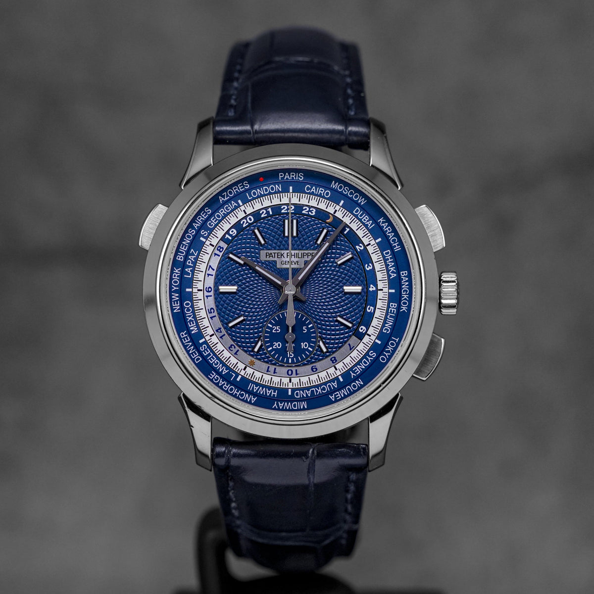 COMPLICATIONS 5930G WHITEGOLD WORLD TIME FLYBACK CHRONOGRAPH BLUE DIAL (2021)