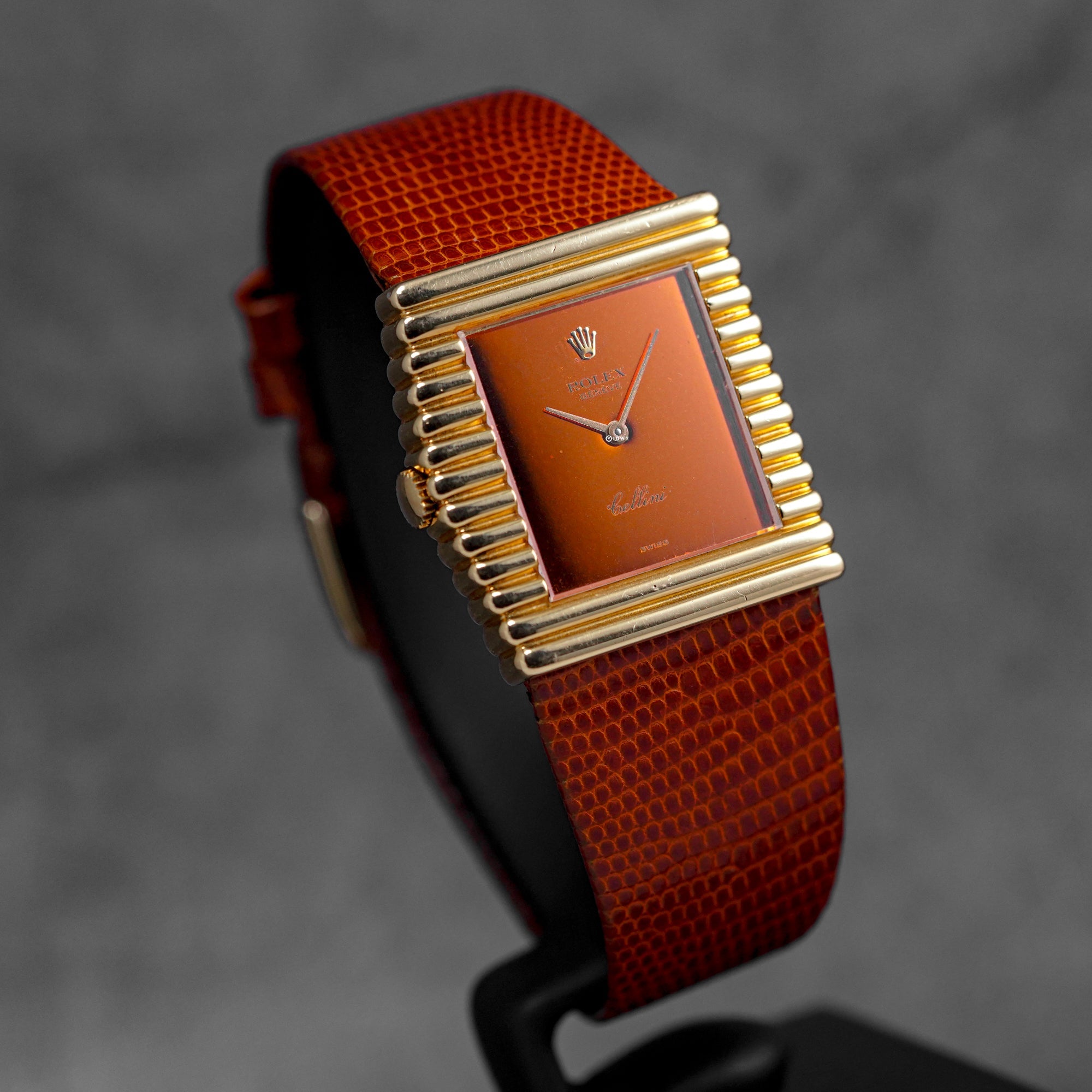 CELLINI ASYMMETRIC 4015 YELLOWGOLD 'KING MIDAS' ORANGE FOIL DIAL (WATCH ONLY)