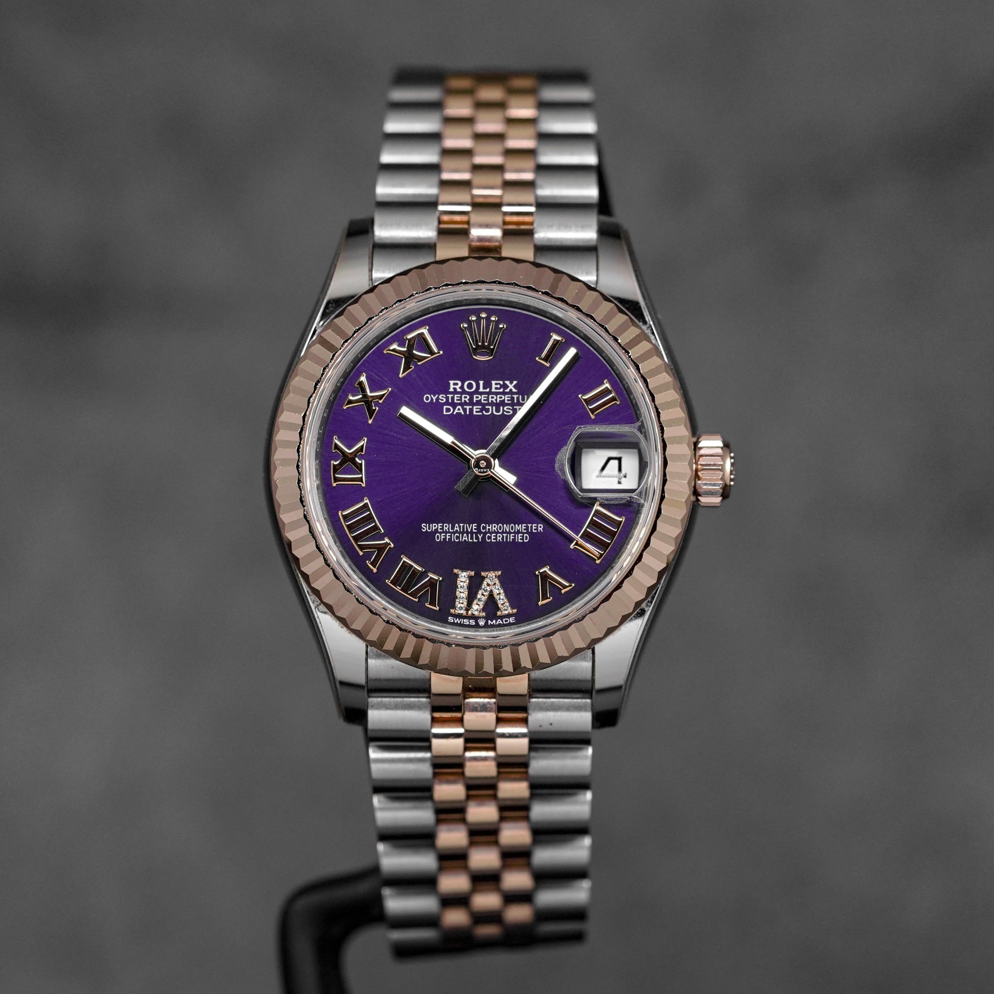harga rolex datejust 31 aubergine roman indonesia