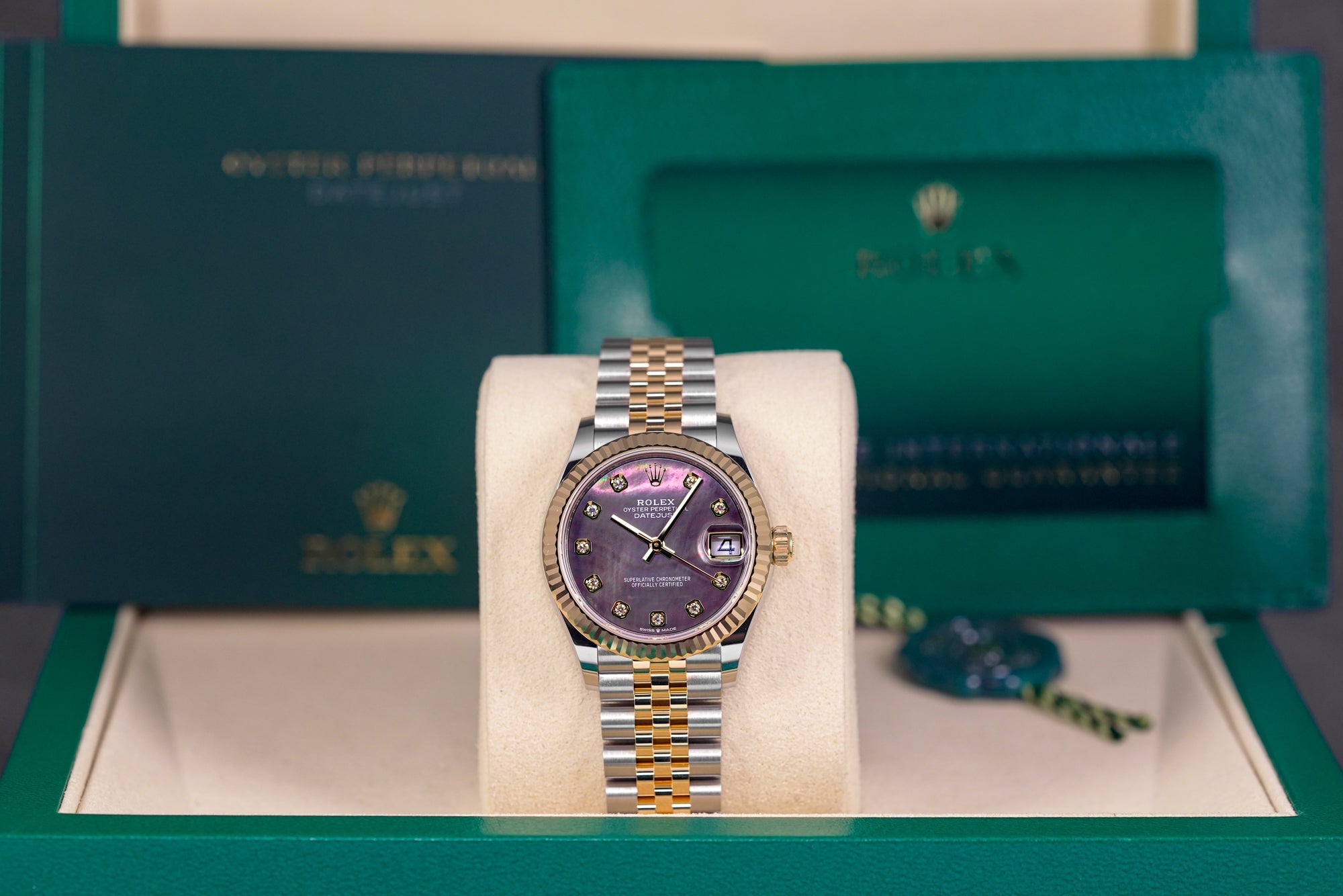 DATEJUST 31MM TWOTONE YELLOWGOLD BLACK MOP DIAMOND DIAL (2026)