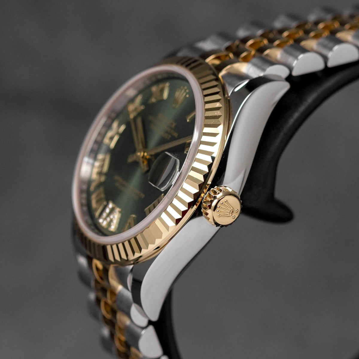 DATEJUST 31MM TWOTONE YELLOWGOLD OLIVE GREEN DIAL DIAMOND ON VI (2026)
