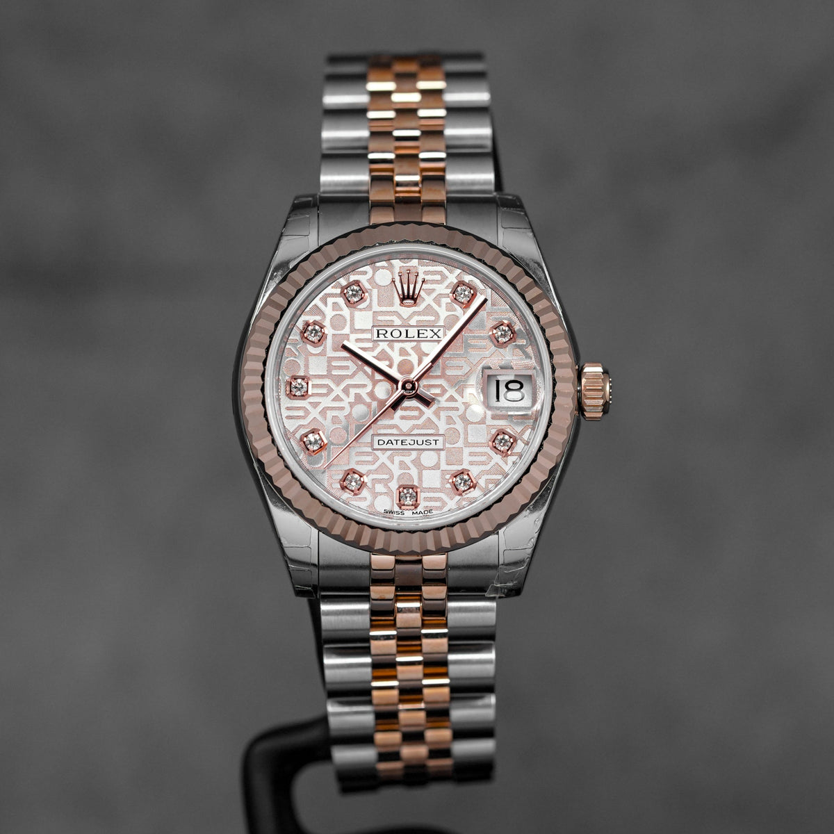 harga rolex datejust 31 twotone rosegold pink computerized diamond indonesia